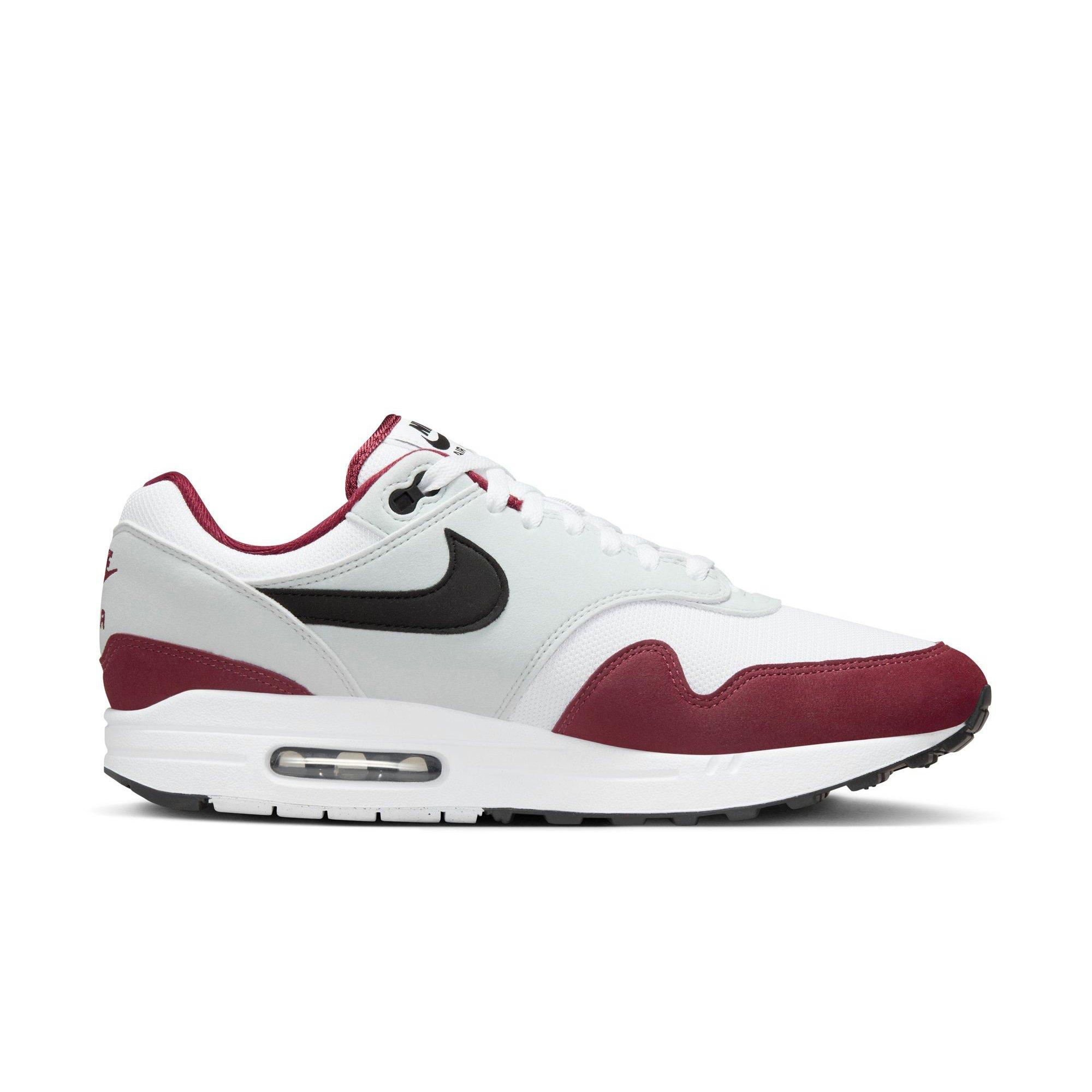 Nike Air Max 1 "White/Black/Dark Team Red/Pure Platinum" Men's Shoe - WHITE/RED Thumbnail View 2