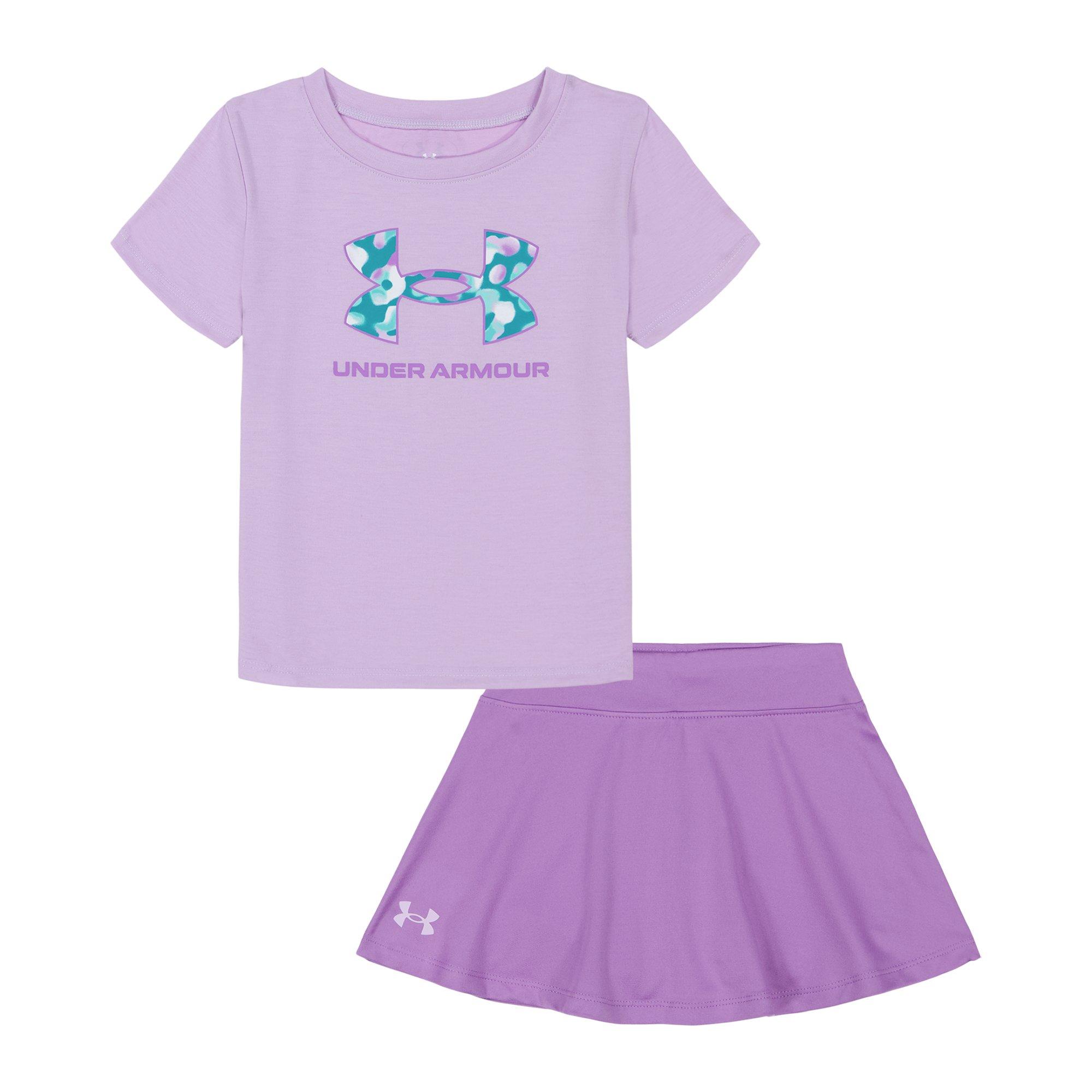 Under Armour Little Girls' Wordmark Skort Set - PURPLE Thumbnail View 1
