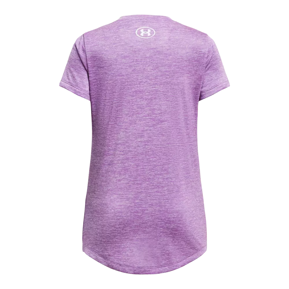 Under Armour Big Girls' Tech Twist Arch Tee - PURPLE