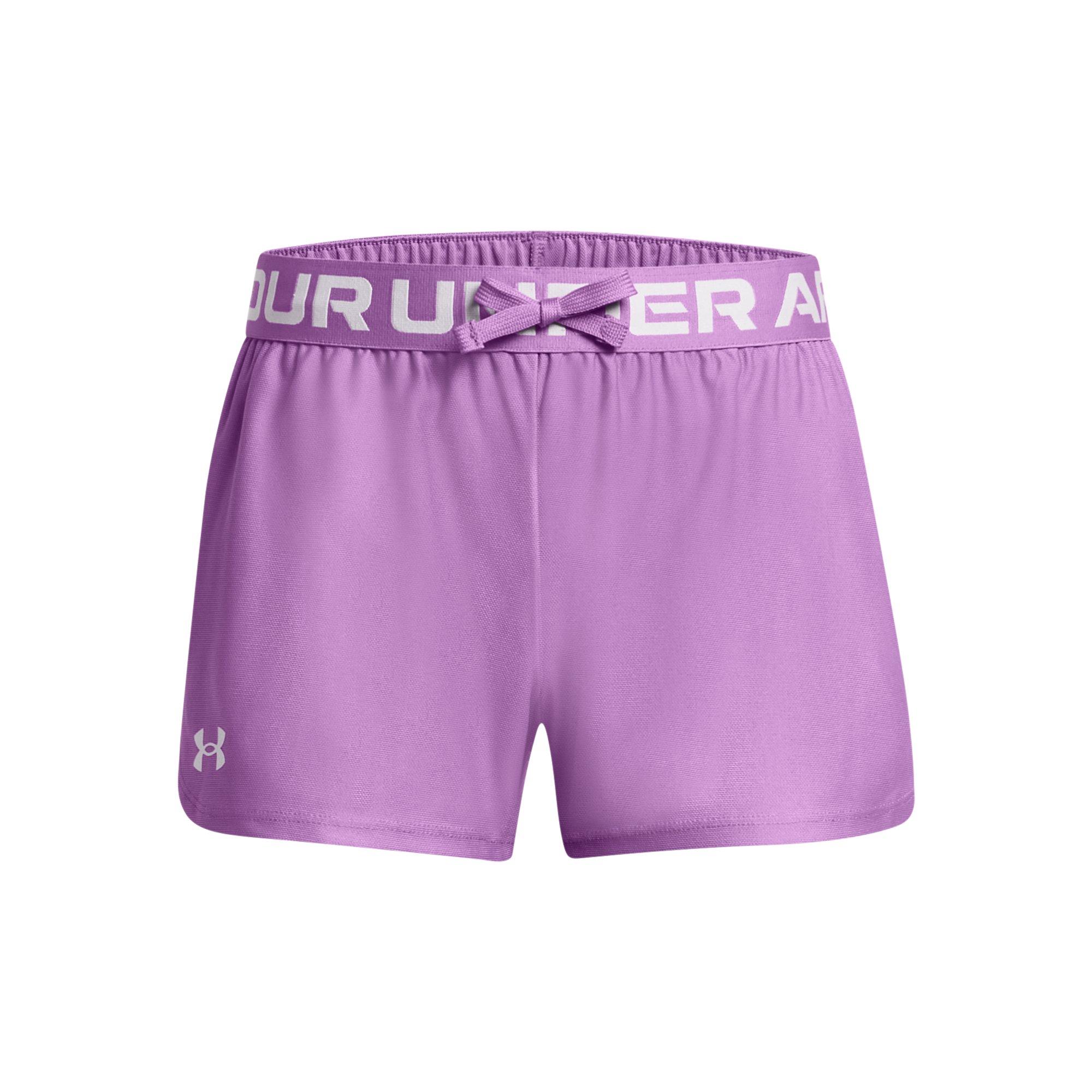 Under Armour Big Girls' Play Up Solid Shorts - Purple - PURPLE Thumbnail View 1