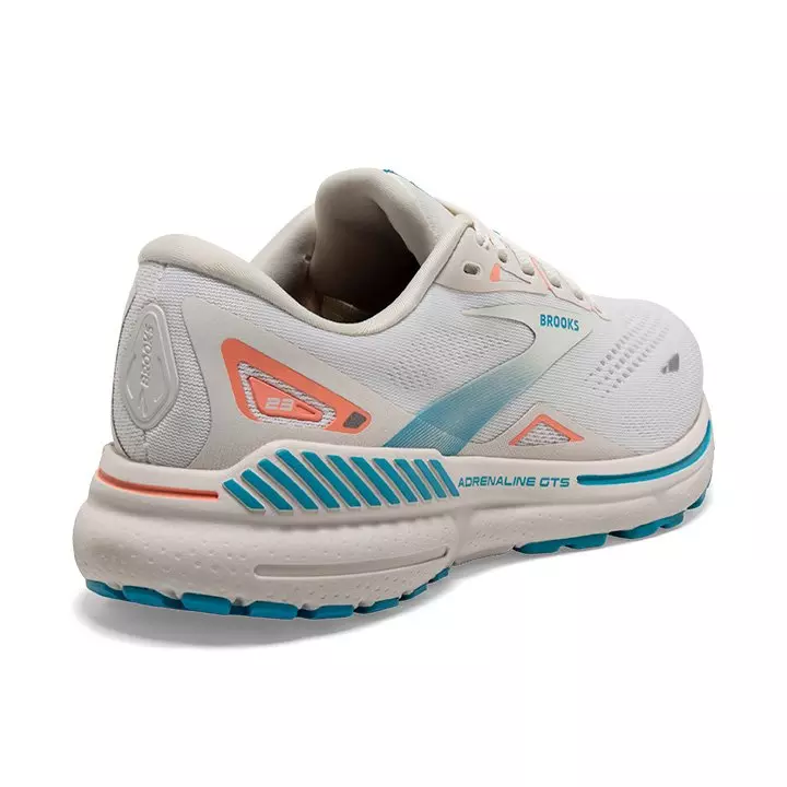 Brooks Adrenaline GTS 23 "Coconut/Papaya" Women's Running Shoe - WHITE