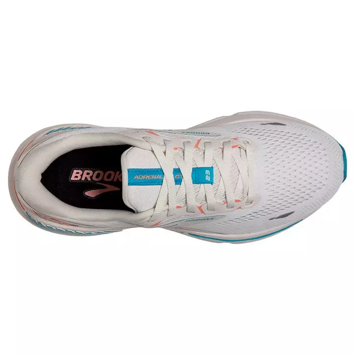 Brooks Adrenaline GTS 23 "Coconut/Papaya" Women's Running Shoe - WHITE