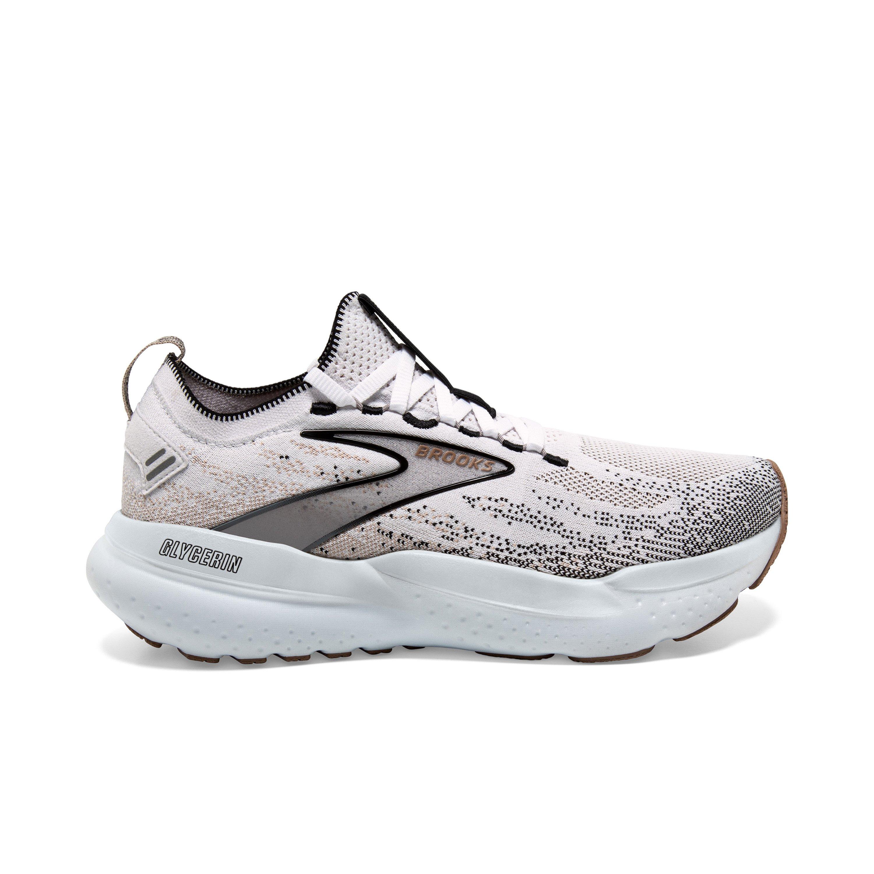 Brooks Glycerin StealthFit 21 "White/Black" Women's Running Shoe - WHITE Thumbnail View 1