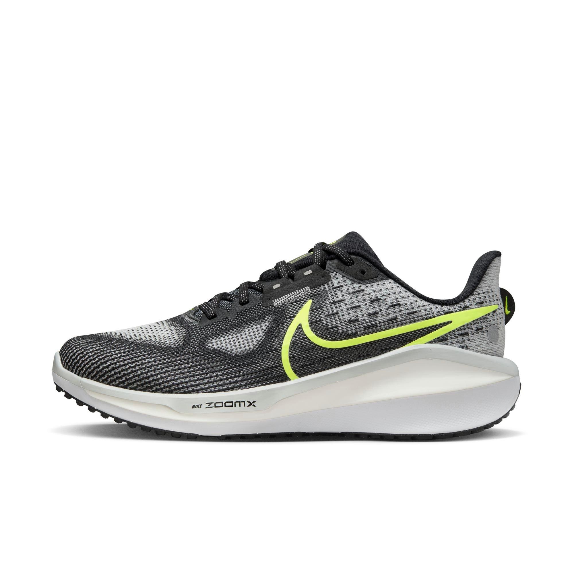 Nike Vomero 17 "Black/Volt/Lt Smoke Grey/White" Men's Road Running Shoe - GREY/BLACK/WHITE Thumbnail View 3