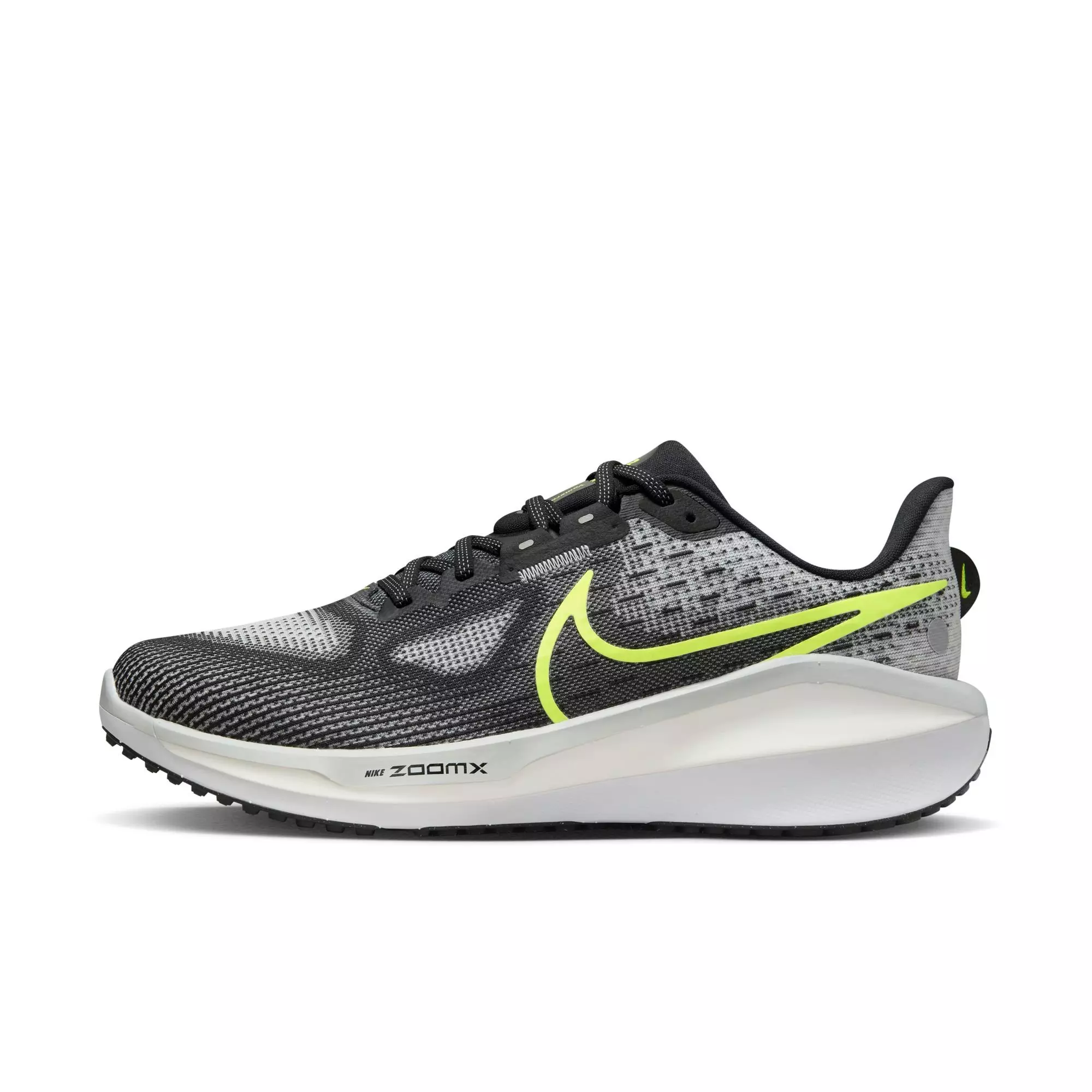 Nike Vomero 17 "Black/Volt/Lt Smoke Grey/White" Men's Road Running Shoe - GREY/BLACK/WHITE