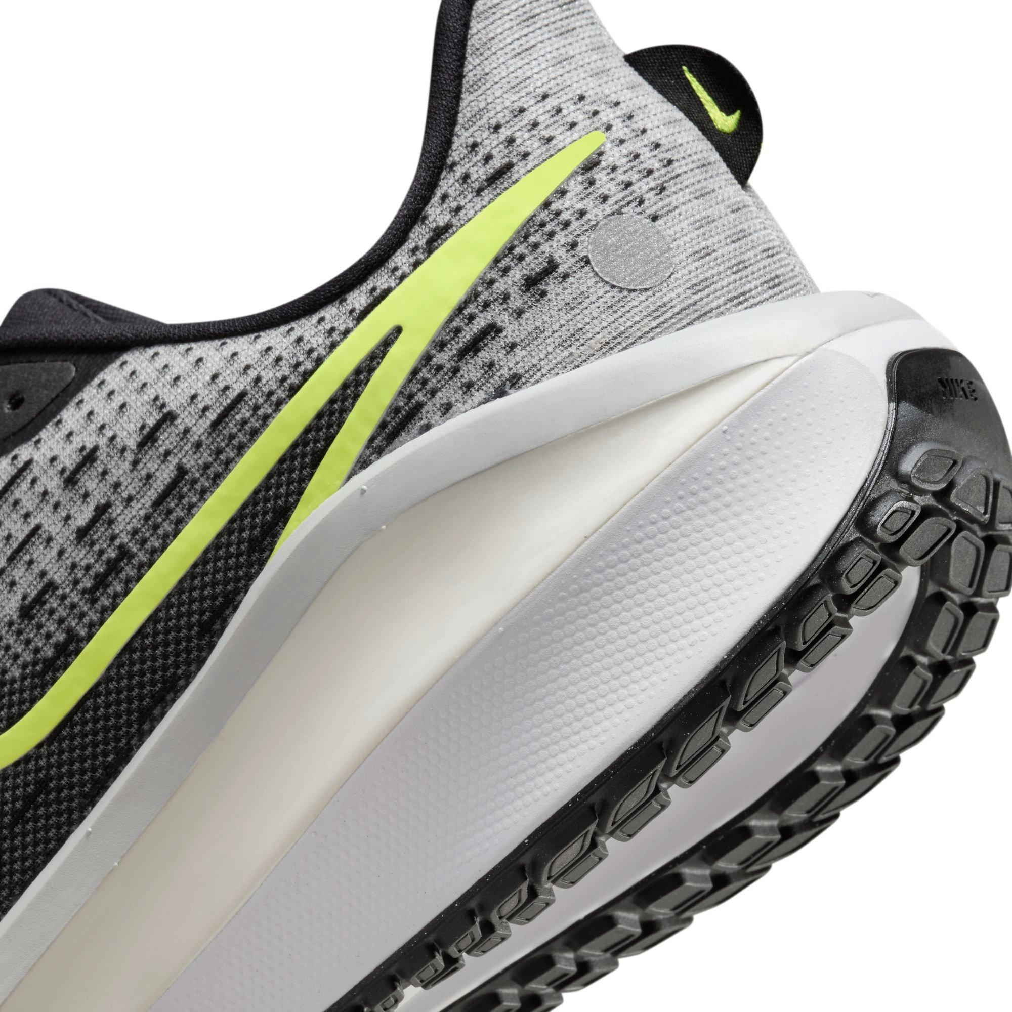Nike Vomero 17 "Black/Volt/Lt Smoke Grey/White" Men's Road Running Shoe - GREY/BLACK/WHITE Thumbnail View 12