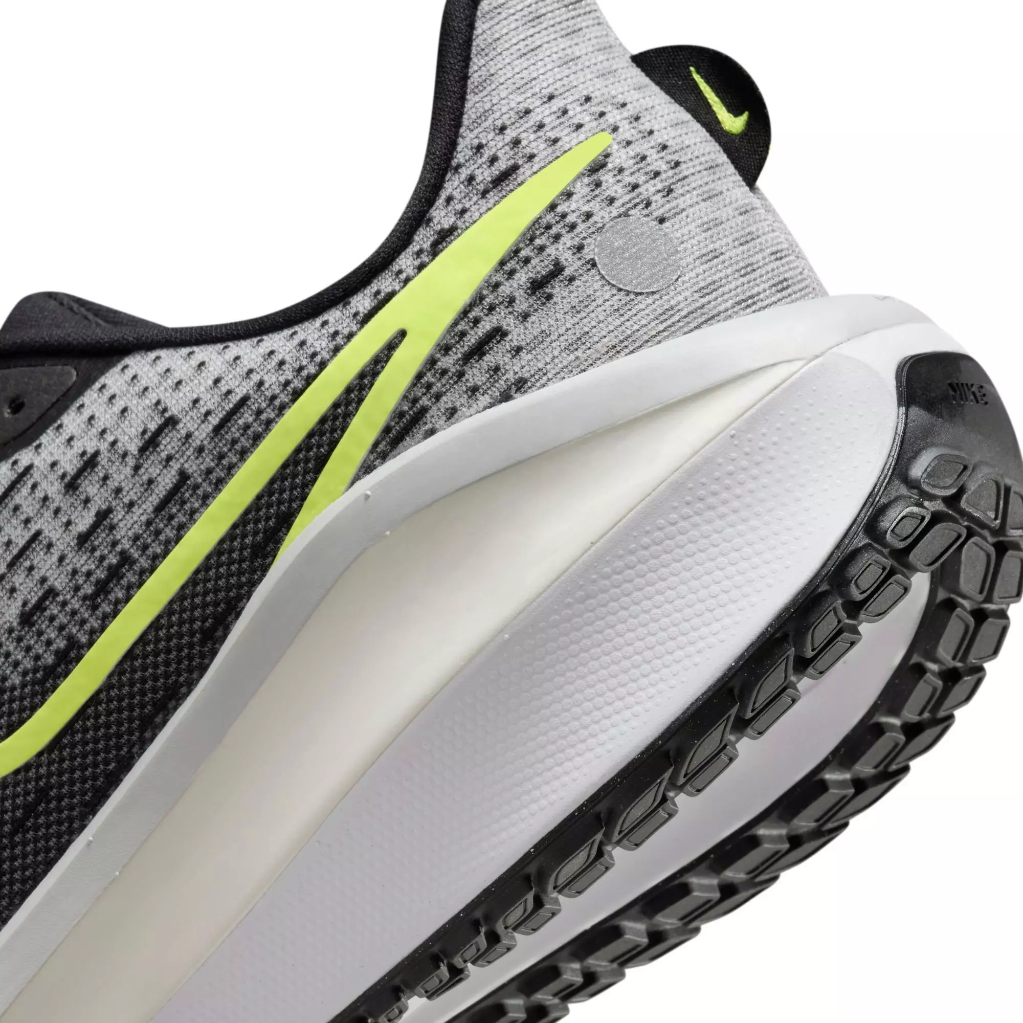 Nike Vomero 17 "Black/Volt/Lt Smoke Grey/White" Men's Road Running Shoe - GREY/BLACK/WHITE