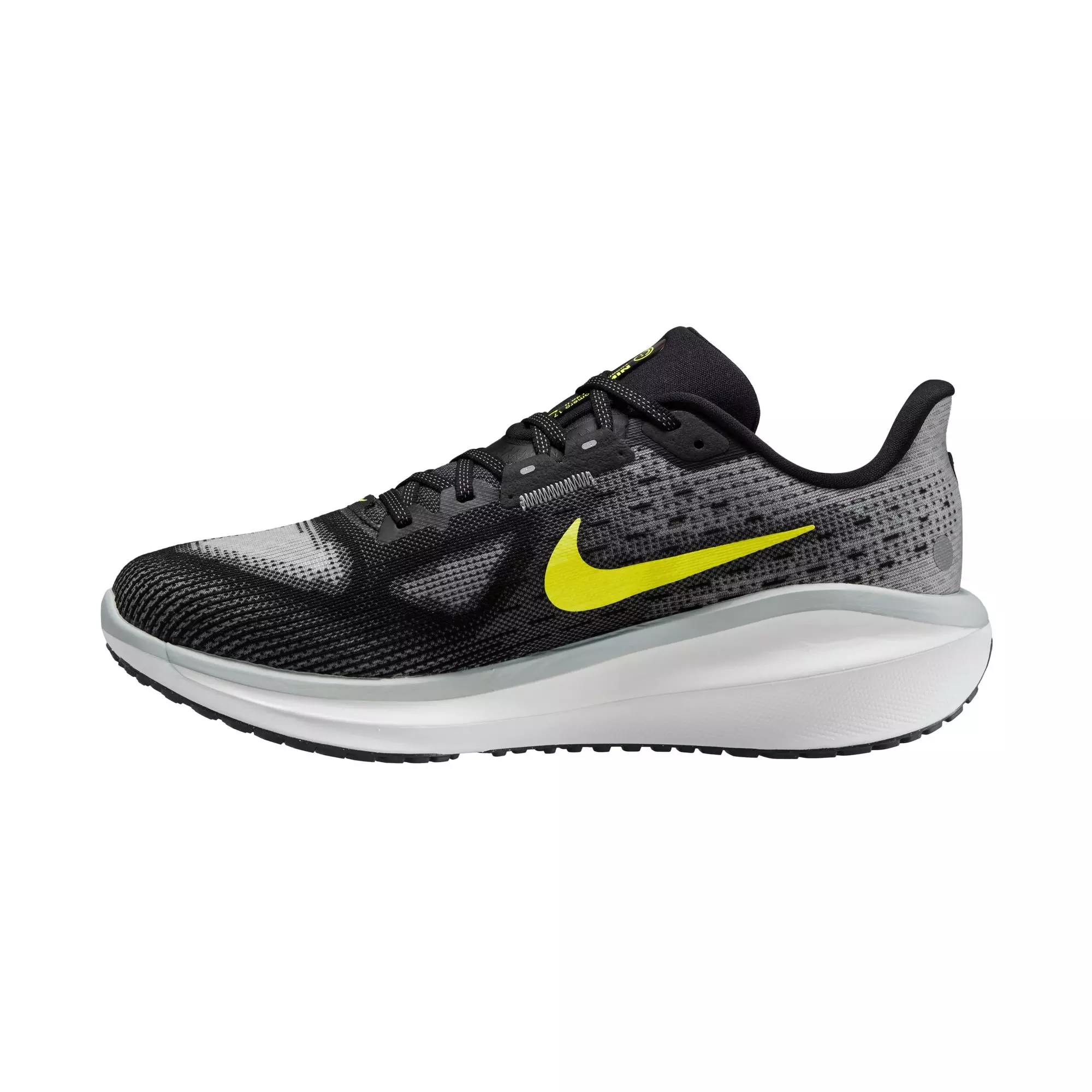 Nike Vomero 17 "Black/Volt/Lt Smoke Grey/White" Men's Road Running Shoe - GREY/BLACK/WHITE