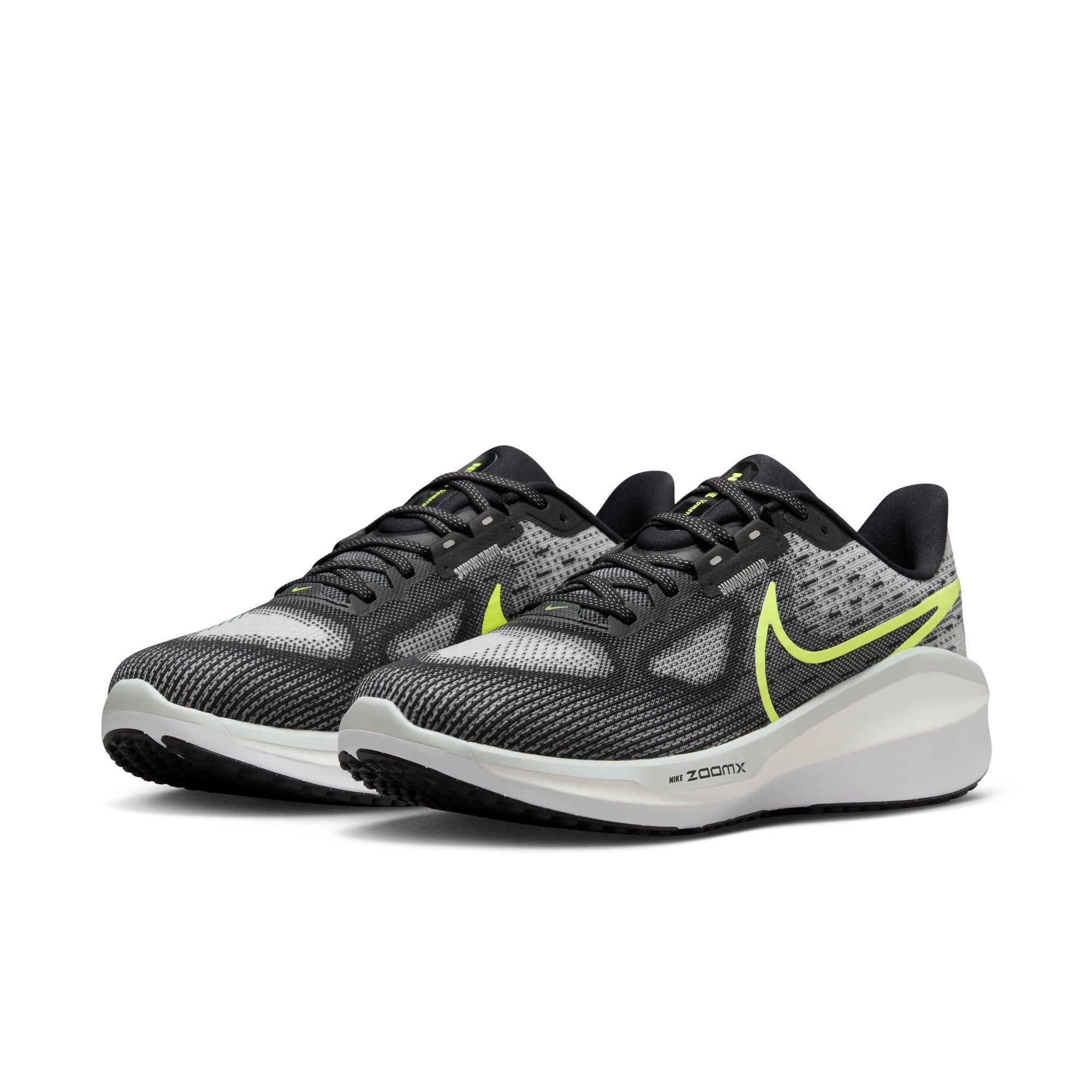 Nike Vomero 17 "Black/Volt/Lt Smoke Grey/White" Men's Road Running Shoe - GREY/BLACK/WHITE Thumbnail View 5