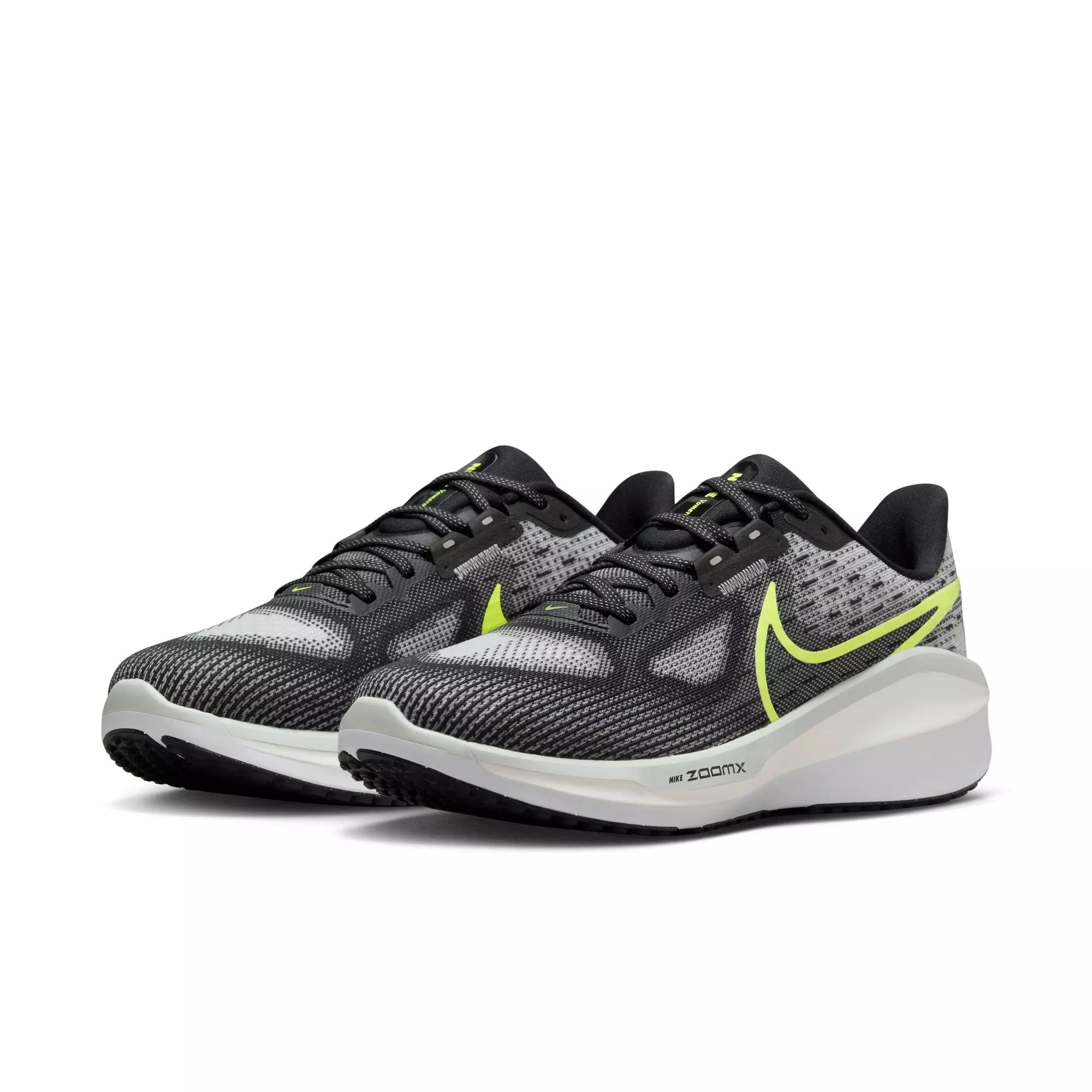 Nike Vomero 17 "Black/Volt/Lt Smoke Grey/White" Men's Road Running Shoe - GREY/BLACK/WHITE