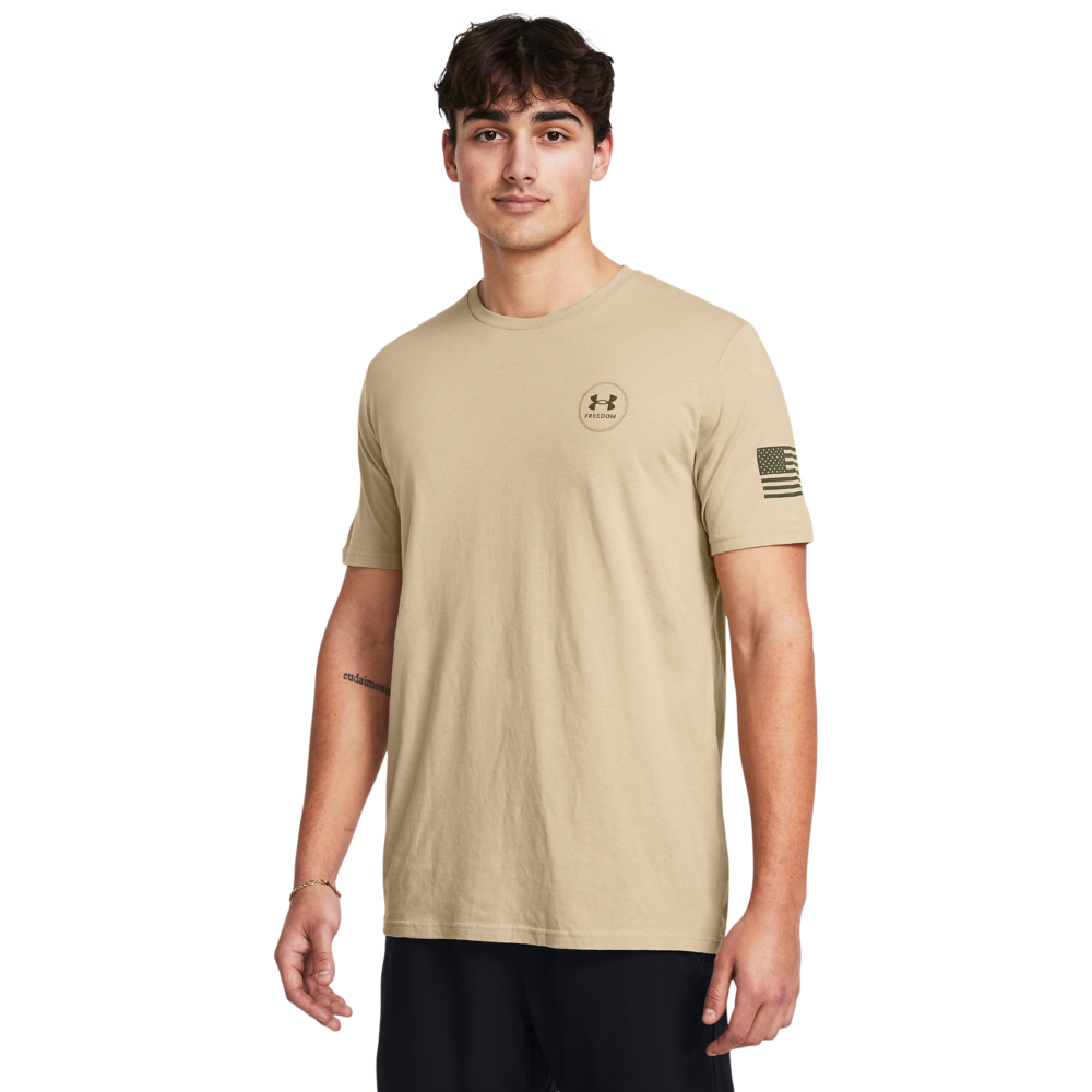 Under Armour Men's Freedom Mission Made Tee - SAND Thumbnail View 1
