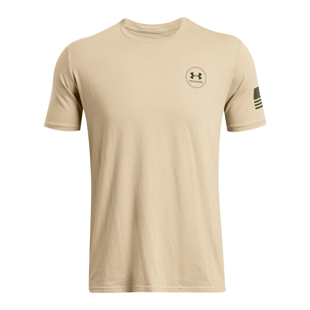 Under Armour Men's Freedom Mission Made Tee - SAND Thumbnail View 3