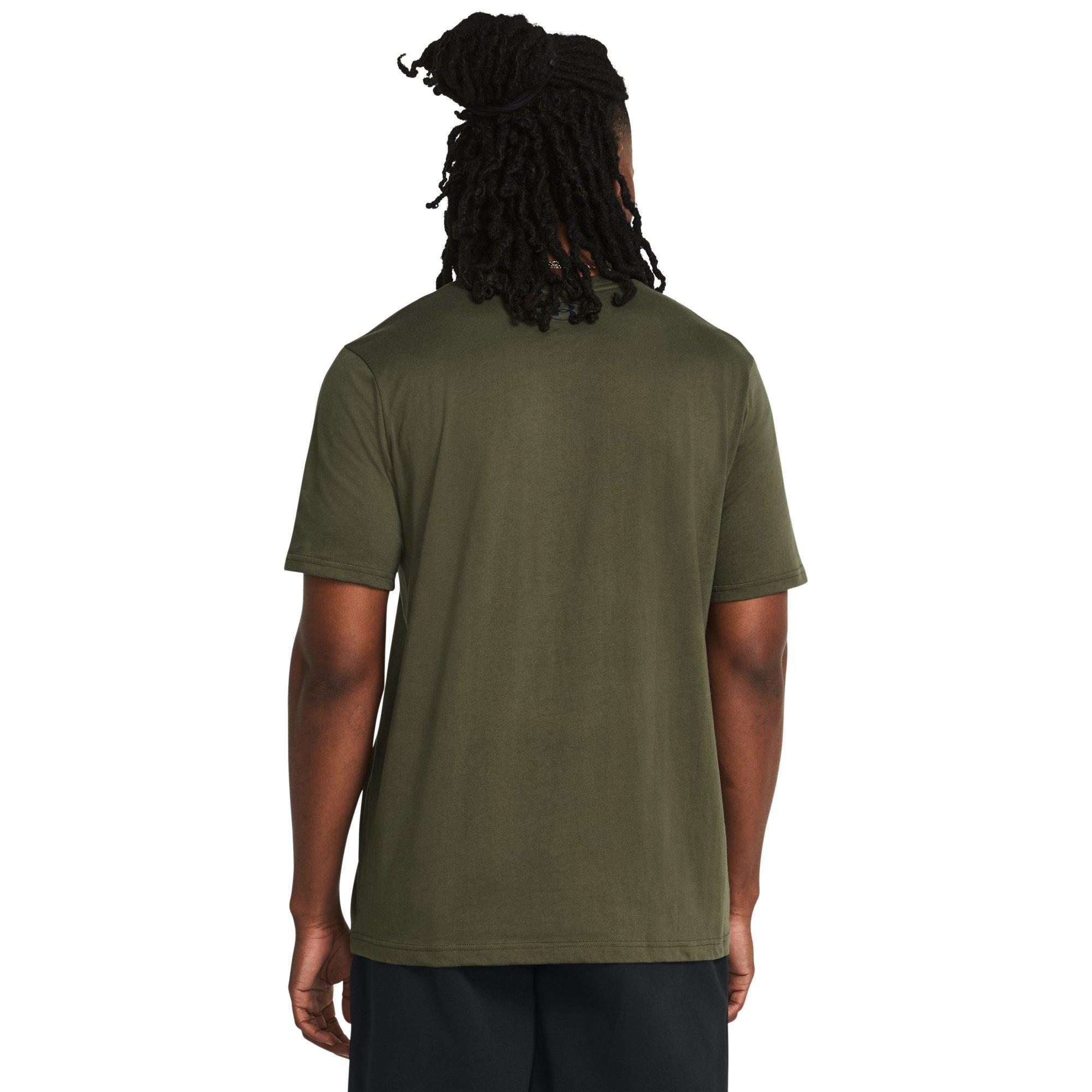 Under Armour Men's Project Rock Payoff Tee - GREEN/BLACK Thumbnail View 2