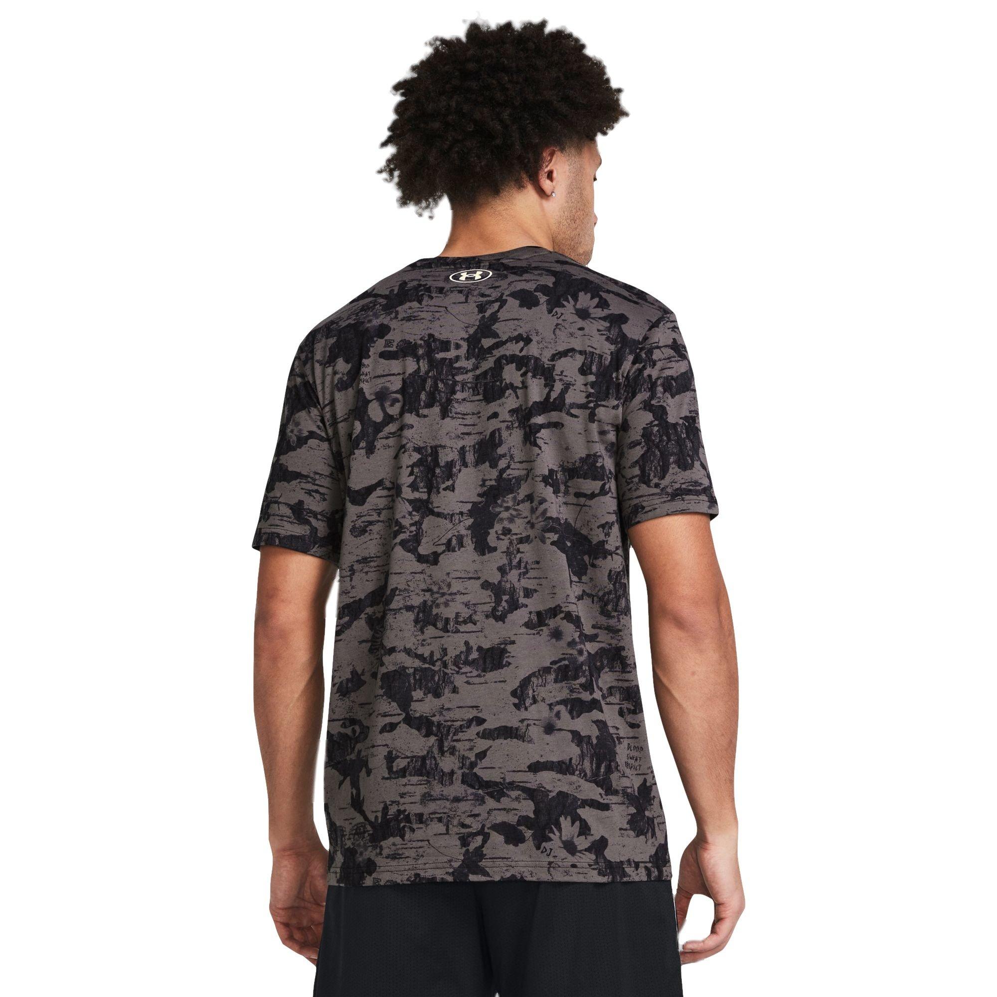 Under Armour Men's Project Rock Payoff Printed Graphic Tee - TAN/GREY Thumbnail View 2