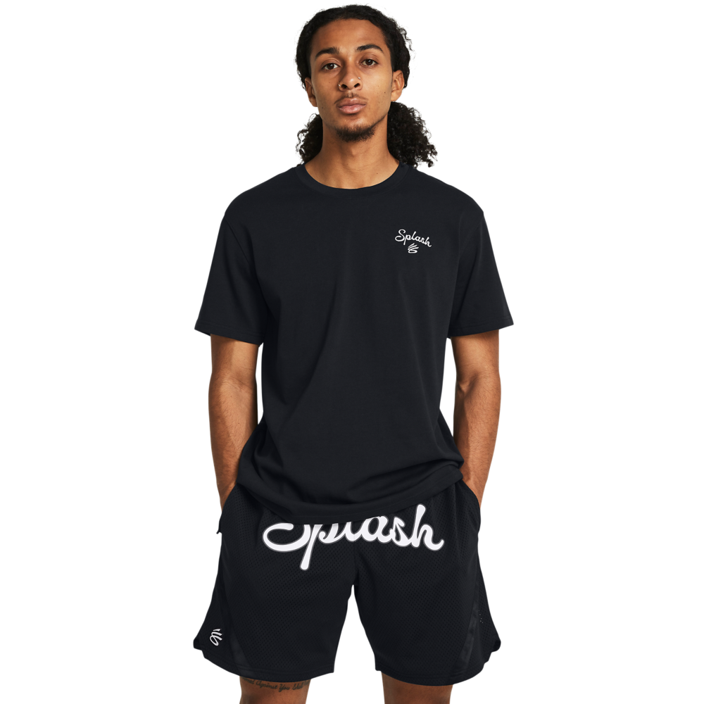 Under Armour Men's Curry Splash Tee - BLACK/WHITE Thumbnail View 1