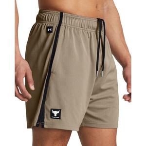 Under Armour Men's Project Rock Payoff Mesh Shorts - Taupe