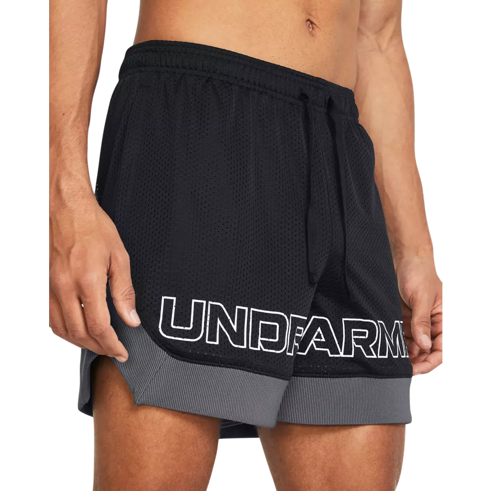 Under Armour Men's Essential Mesh Elevated Shorts - BLACK/WHITE