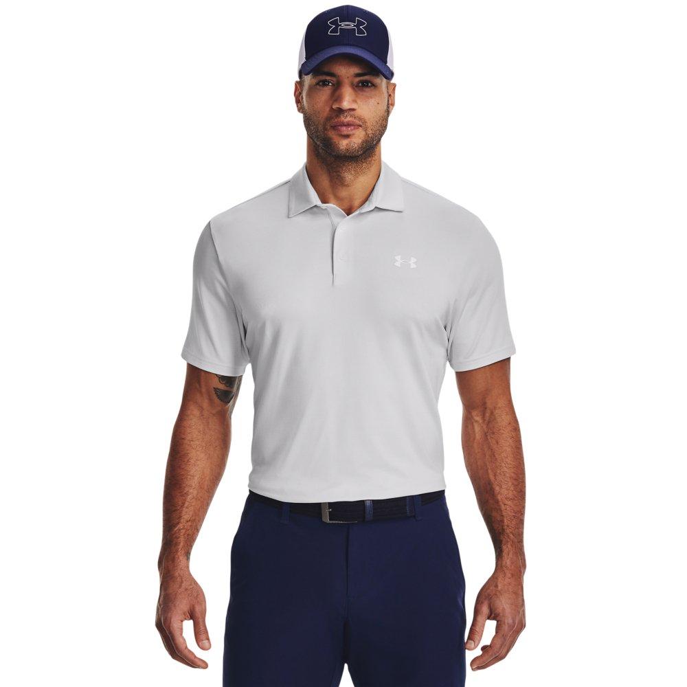 Under Armour Men's Playoff 3.0 Stripe Polo - White - WHITE/GREY Thumbnail View 1