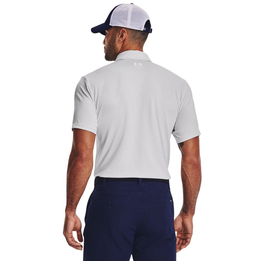 Under Armour Men's Playoff 3.0 Stripe Polo - White - WHITE/GREY Thumbnail View 2