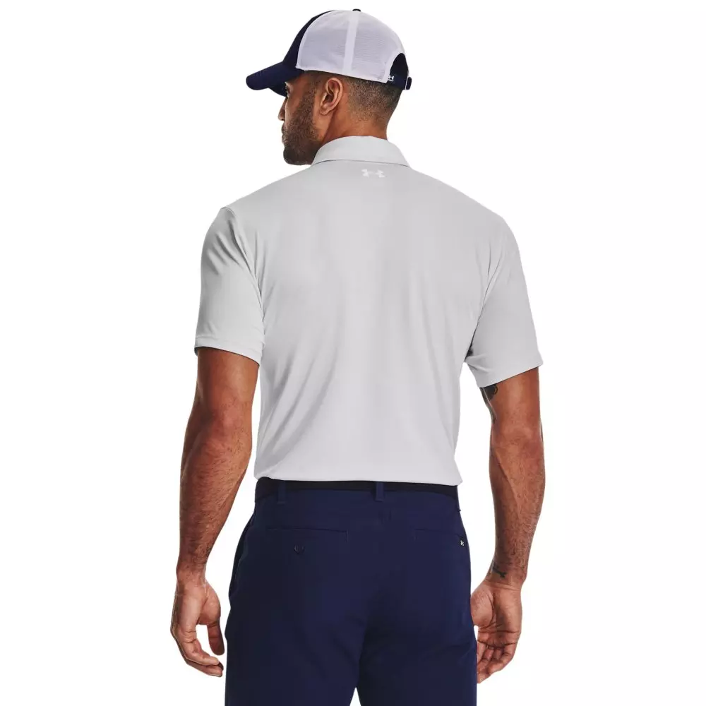 Under Armour Men's Playoff 3.0 Stripe Polo - White - WHITE/GREY