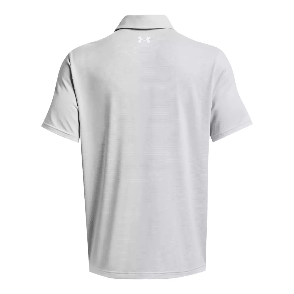 Under Armour Men's Playoff 3.0 Stripe Polo - White - WHITE/GREY