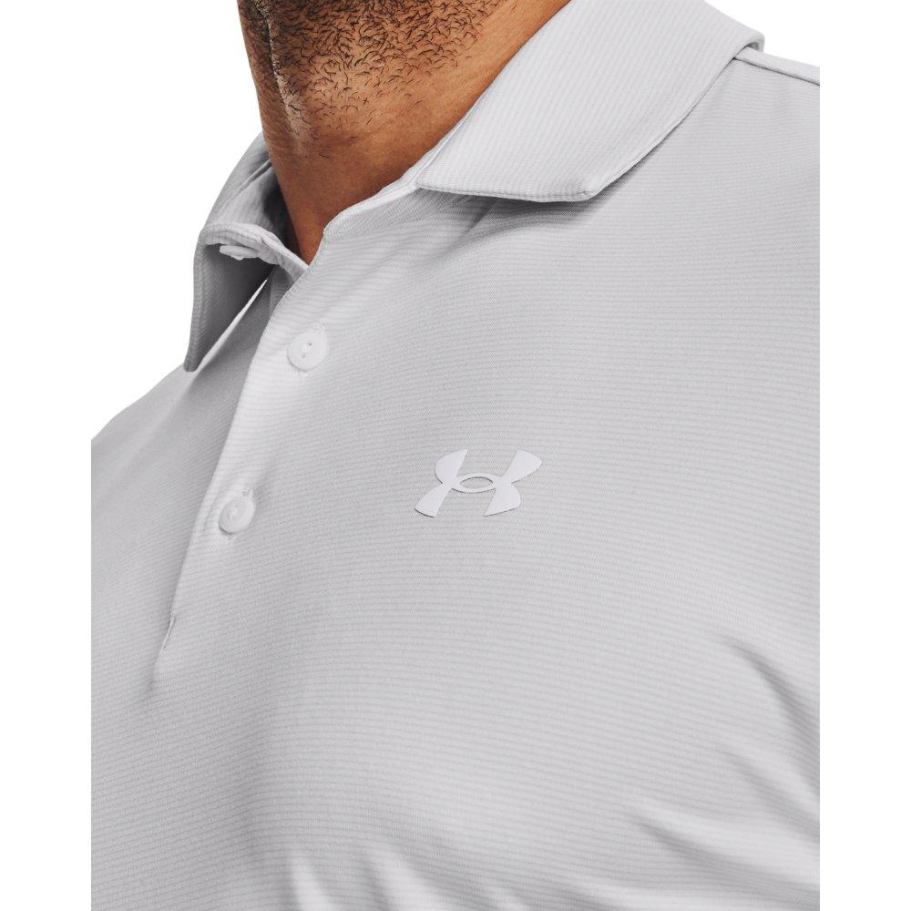Under Armour Men's Playoff 3.0 Stripe Polo - White - WHITE/GREY Thumbnail View 6