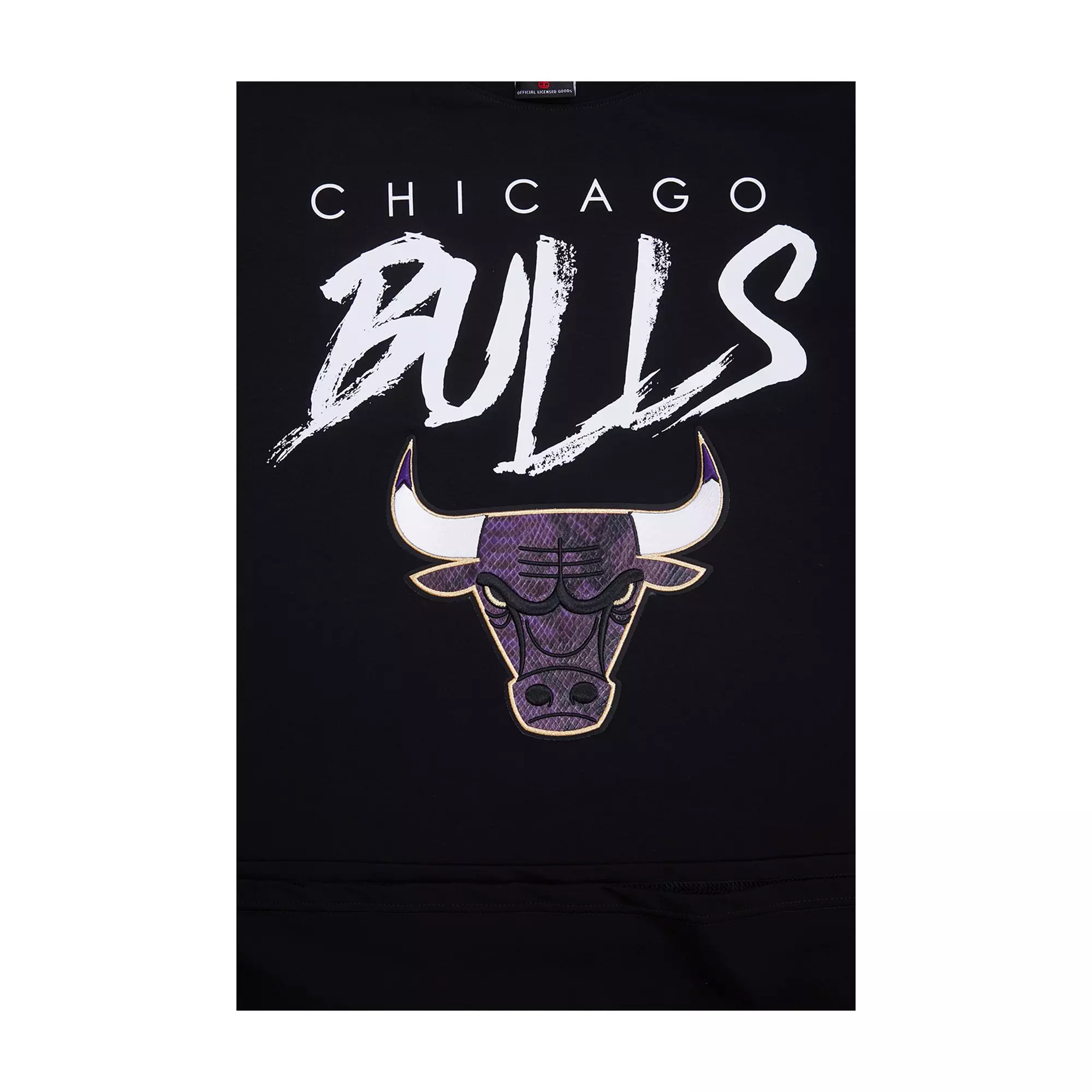 Pro Standard Men's Chicago Bulls AJ Retro 12 "Field Purple" Tee-Black - BLACK