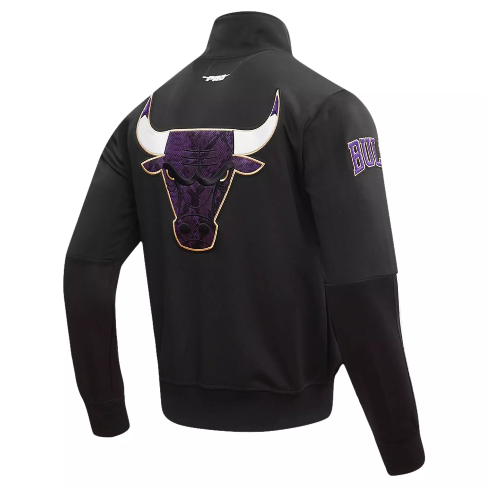 Pro Standard Men's Chicago Bulls AJ Retro 12 "Field Purple" Track Jacket - BLACK