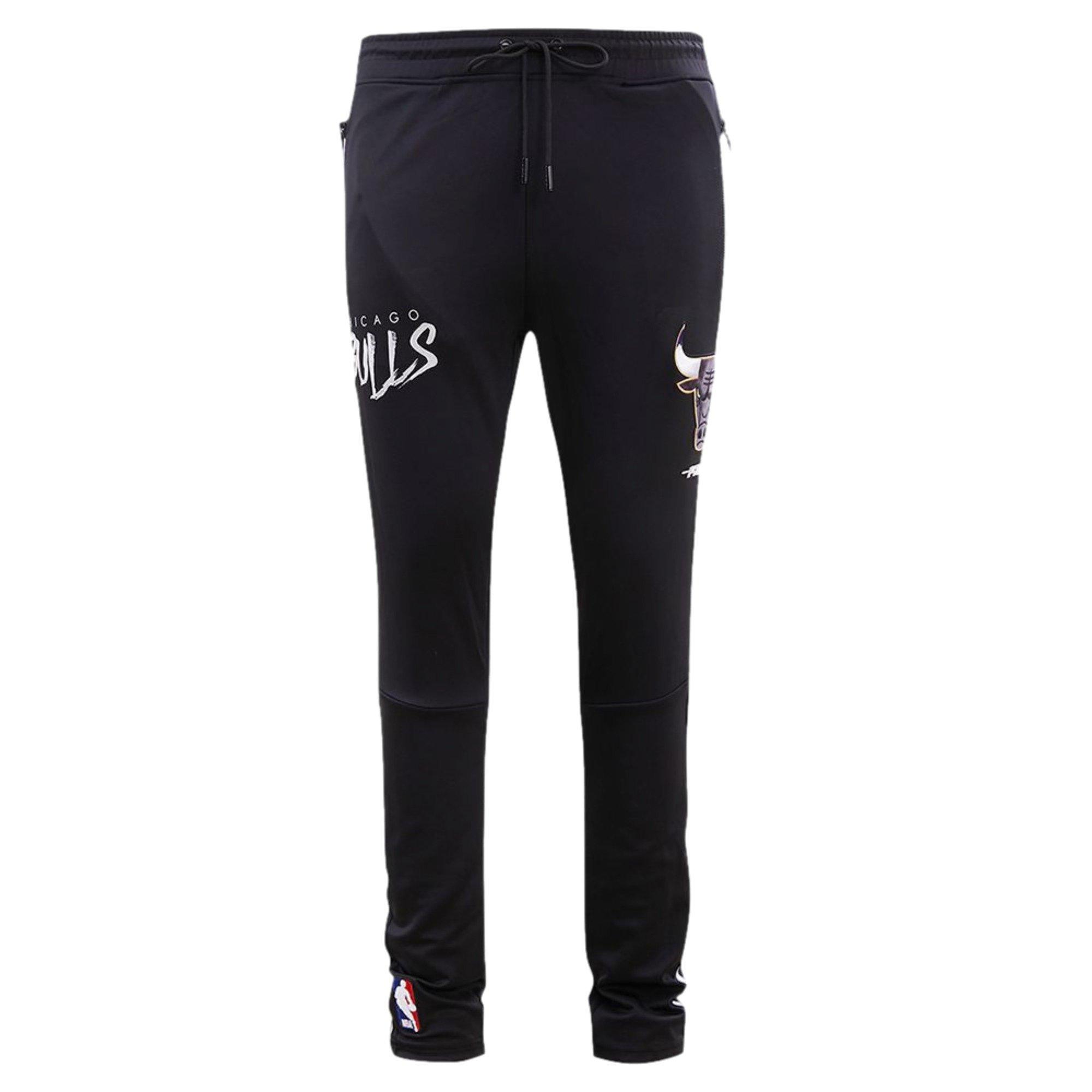 Pro Standard Men's Chicago Bulls AJ Retro 12 "Field Purple" Track Pants - BLACK Thumbnail View 1