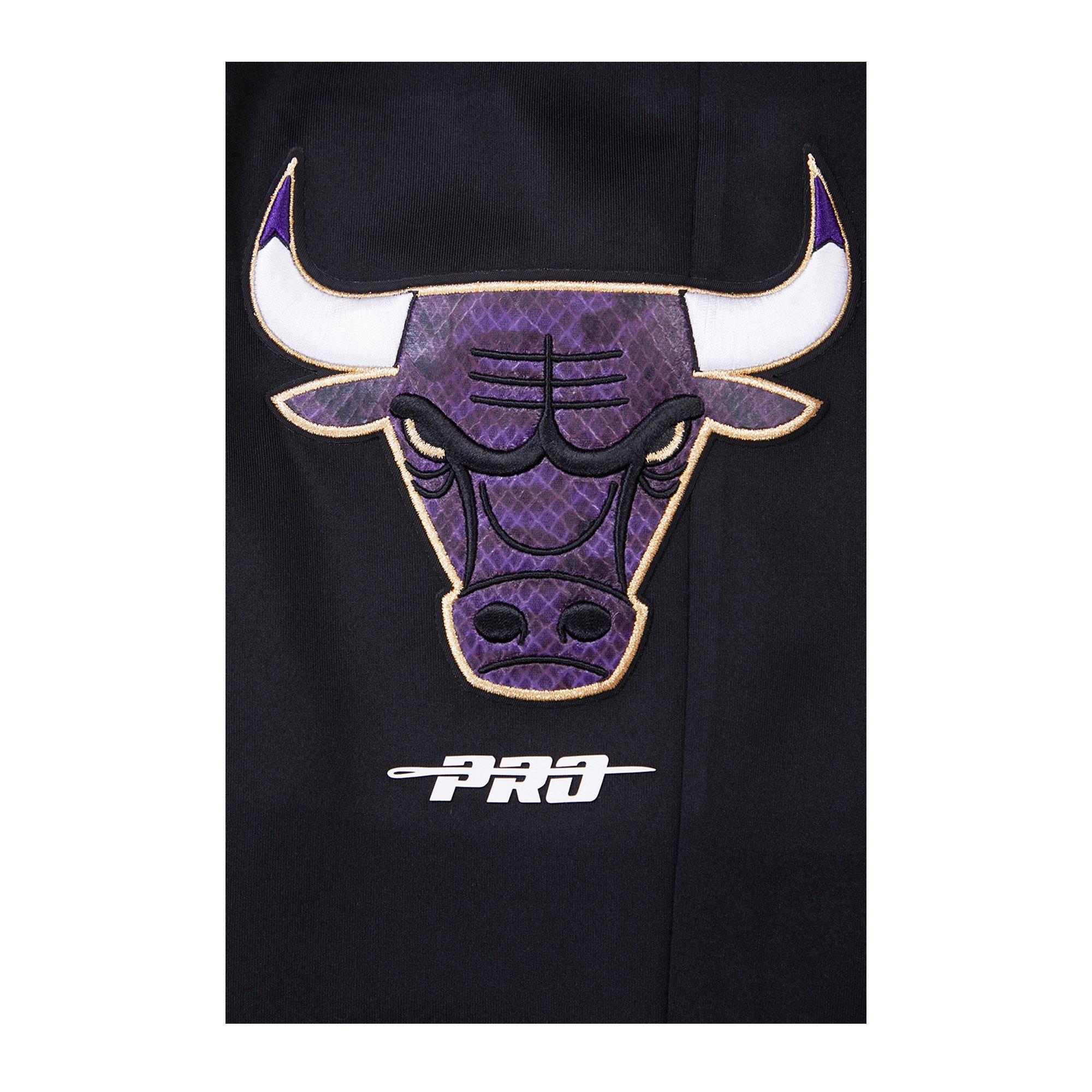 Pro Standard Men's Chicago Bulls AJ Retro 12 "Field Purple" Track Pants - BLACK Thumbnail View 3