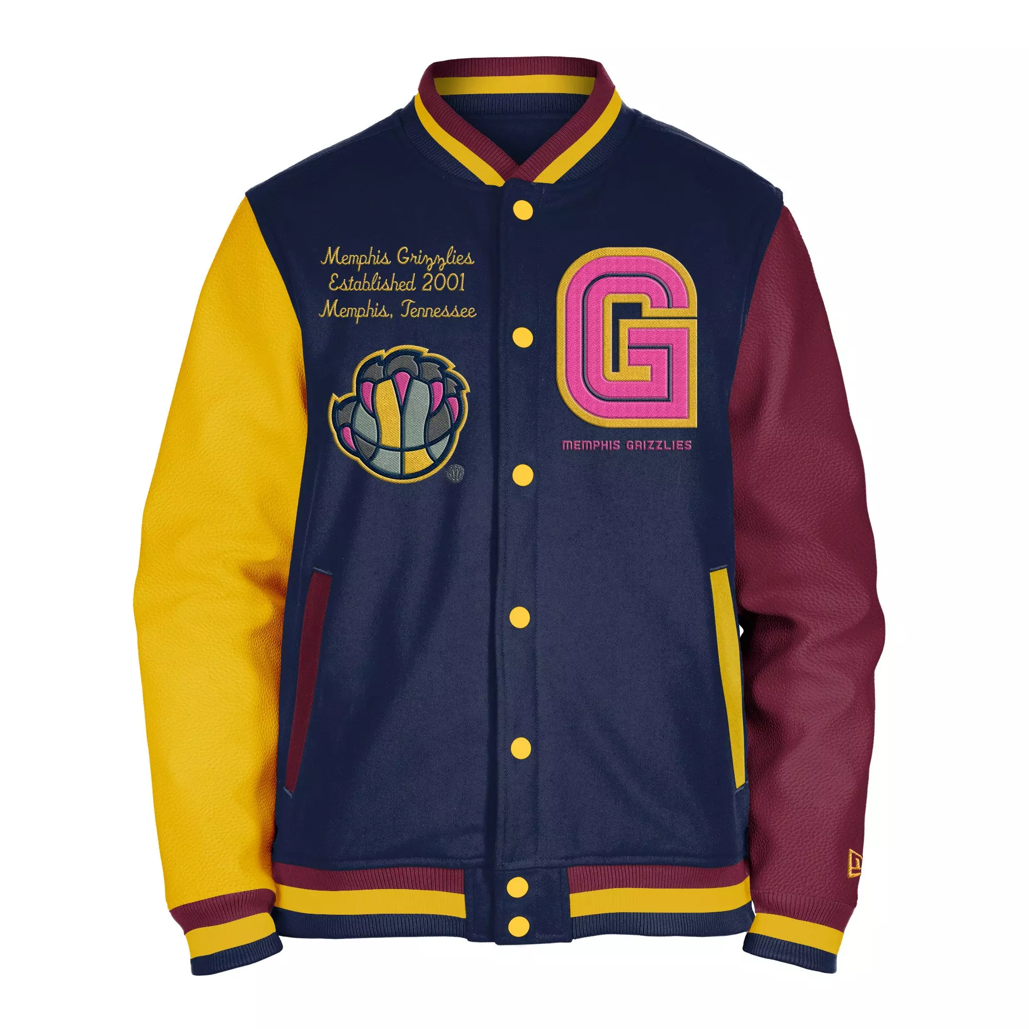 New Era Men's Memphis Grizzlies '23 Varsity Jacket - MULTI-COLOR