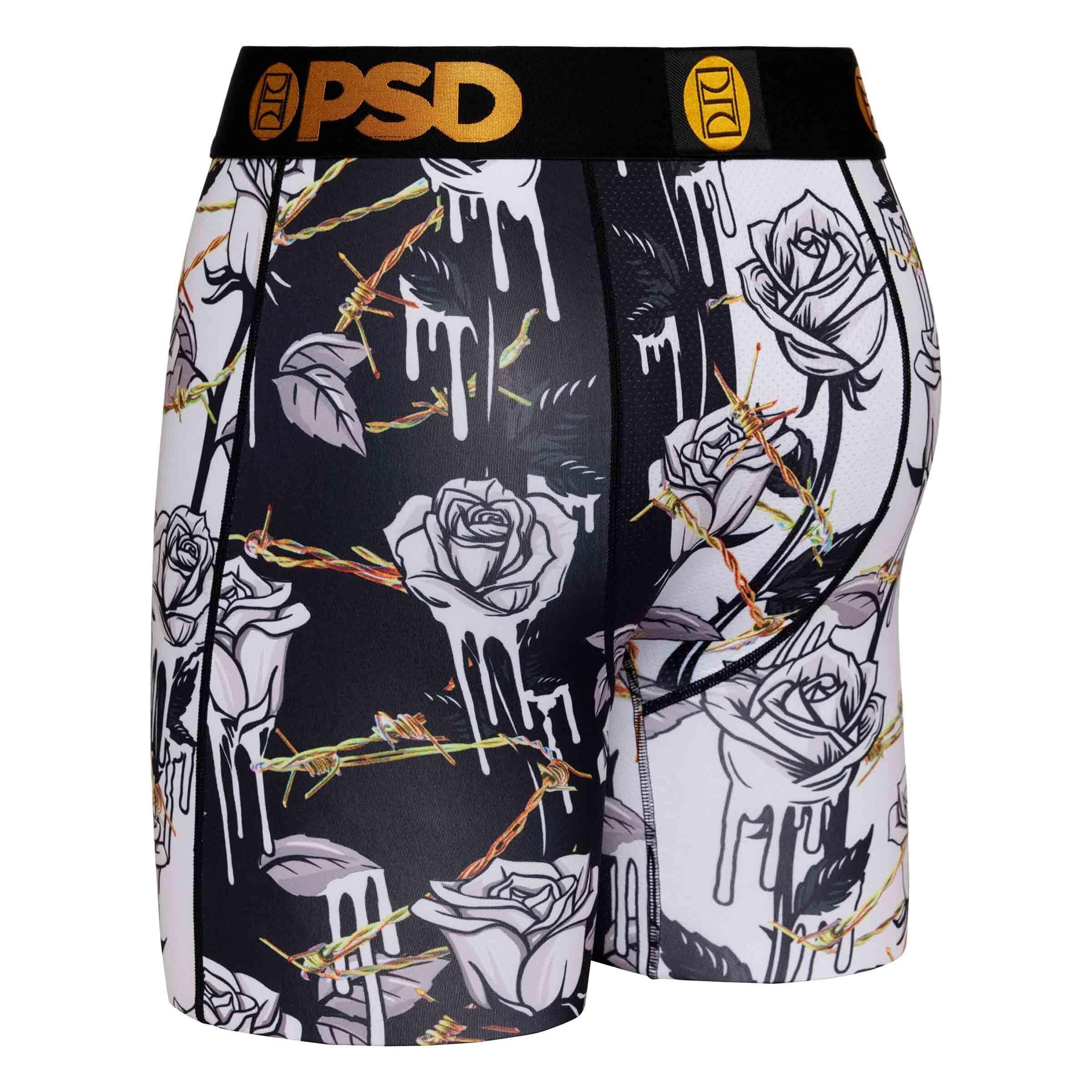 PSD Men's Single Roses Underwear - BLACK/GOLD Thumbnail View 3
