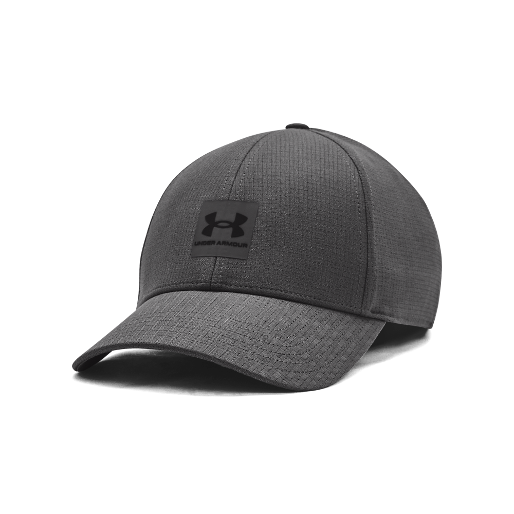 Under Armour Men's ArmourVent Stretch Fit Hat - GREY Thumbnail View 1