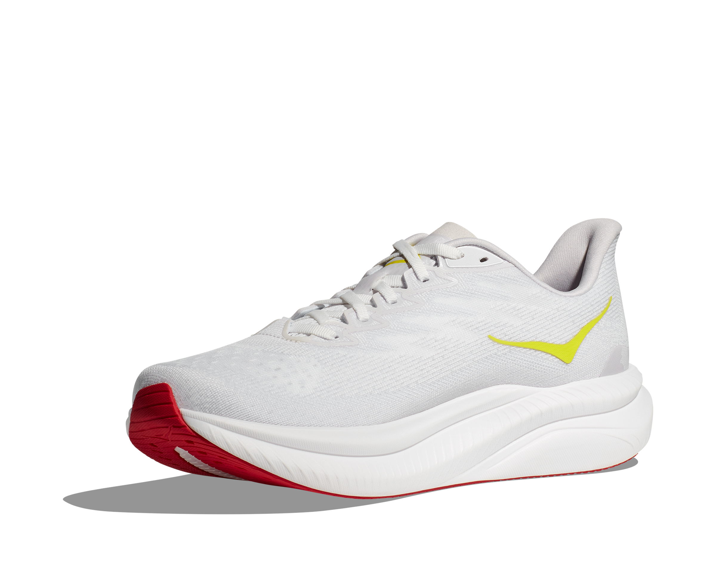 Hoka Mach 6 "White/Nimbus Cloud" Men's Running Shoe - WHITE Thumbnail View 4