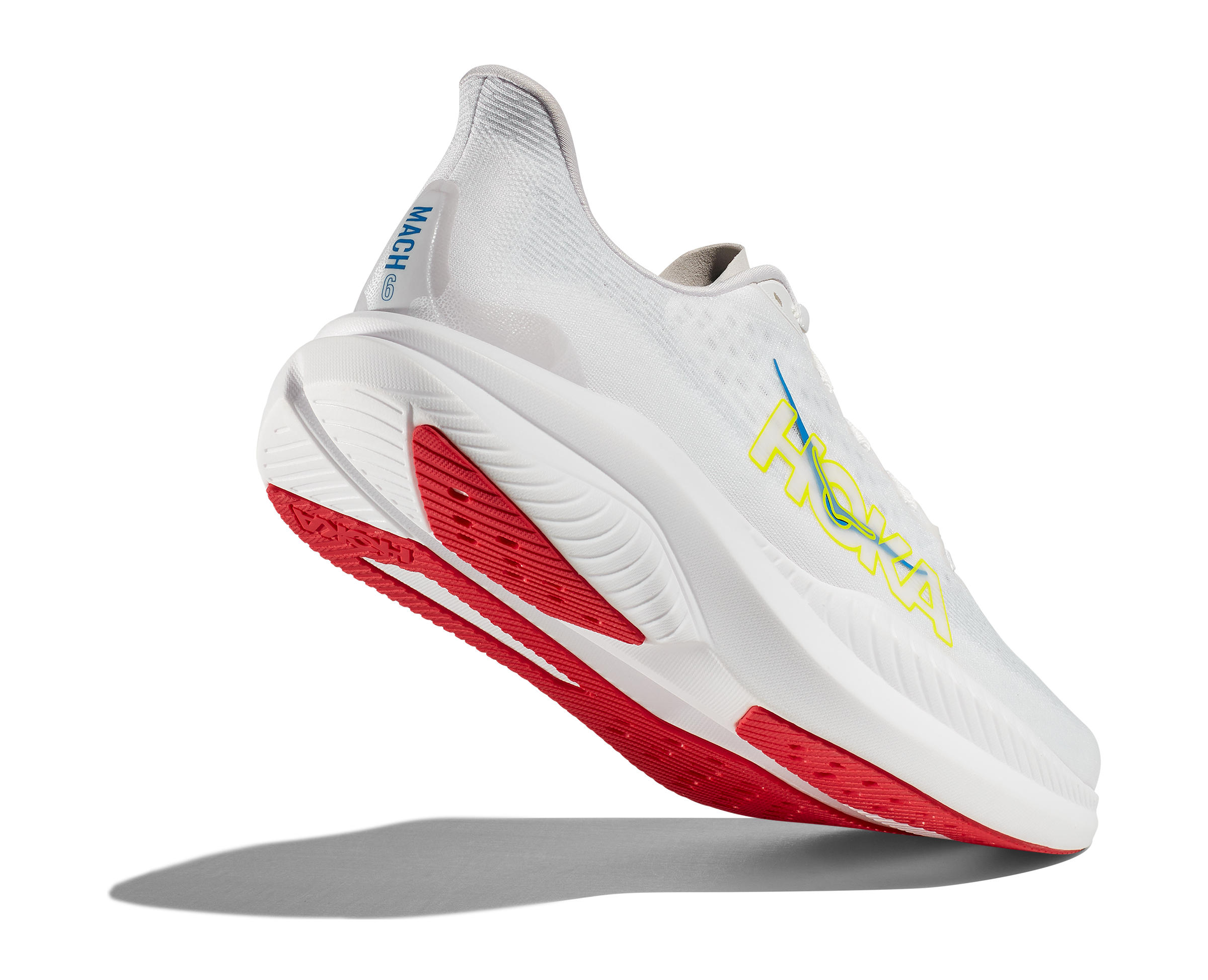 Hoka Mach 6 "White/Nimbus Cloud" Men's Running Shoe - WHITE Thumbnail View 5