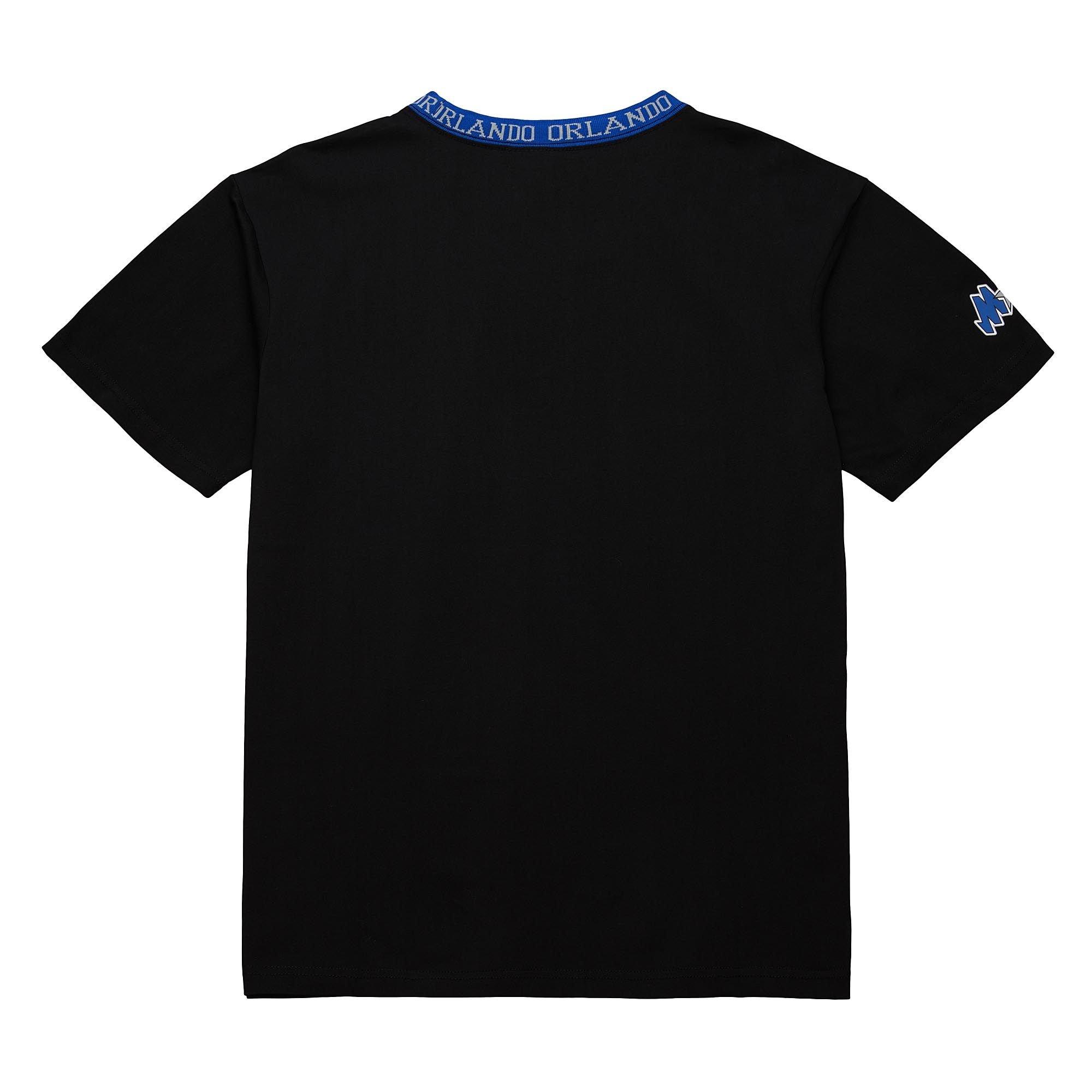 Mitchell & Ness Jacquard Ringer Short Sleeve Vintage Orlando Magic Men's Black T-Shirt