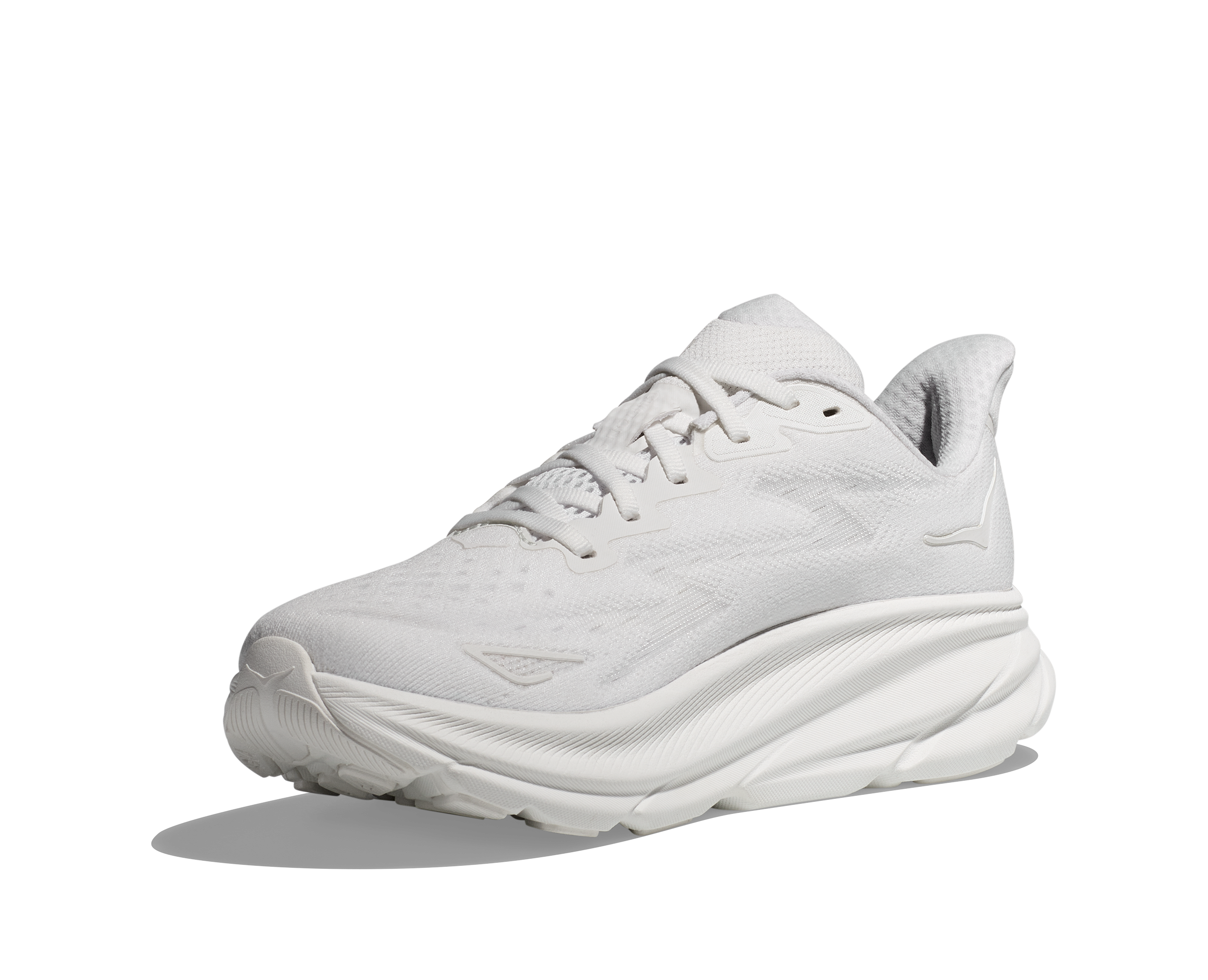 Hoka Clifton 9 "White/White" Women's Running Shoe - WHITE Thumbnail View 4