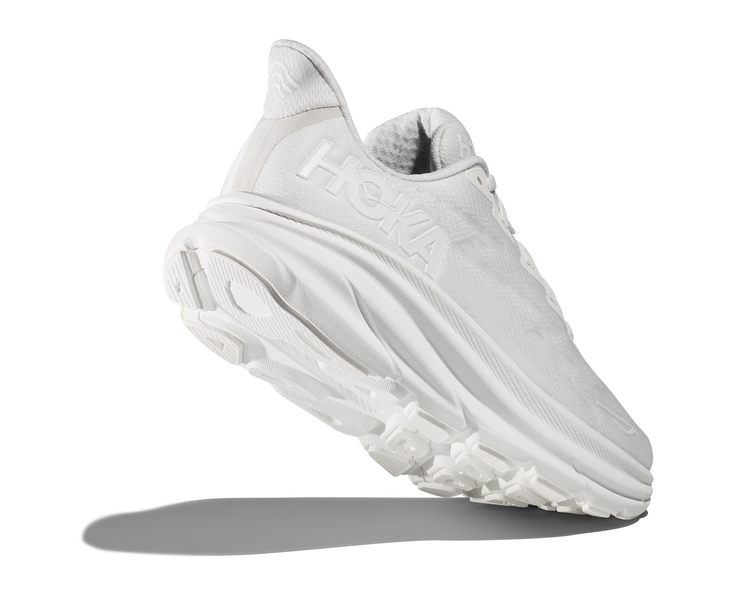 Hoka Clifton 9 "White/White" Women's Running Shoe - WHITE Thumbnail View 5