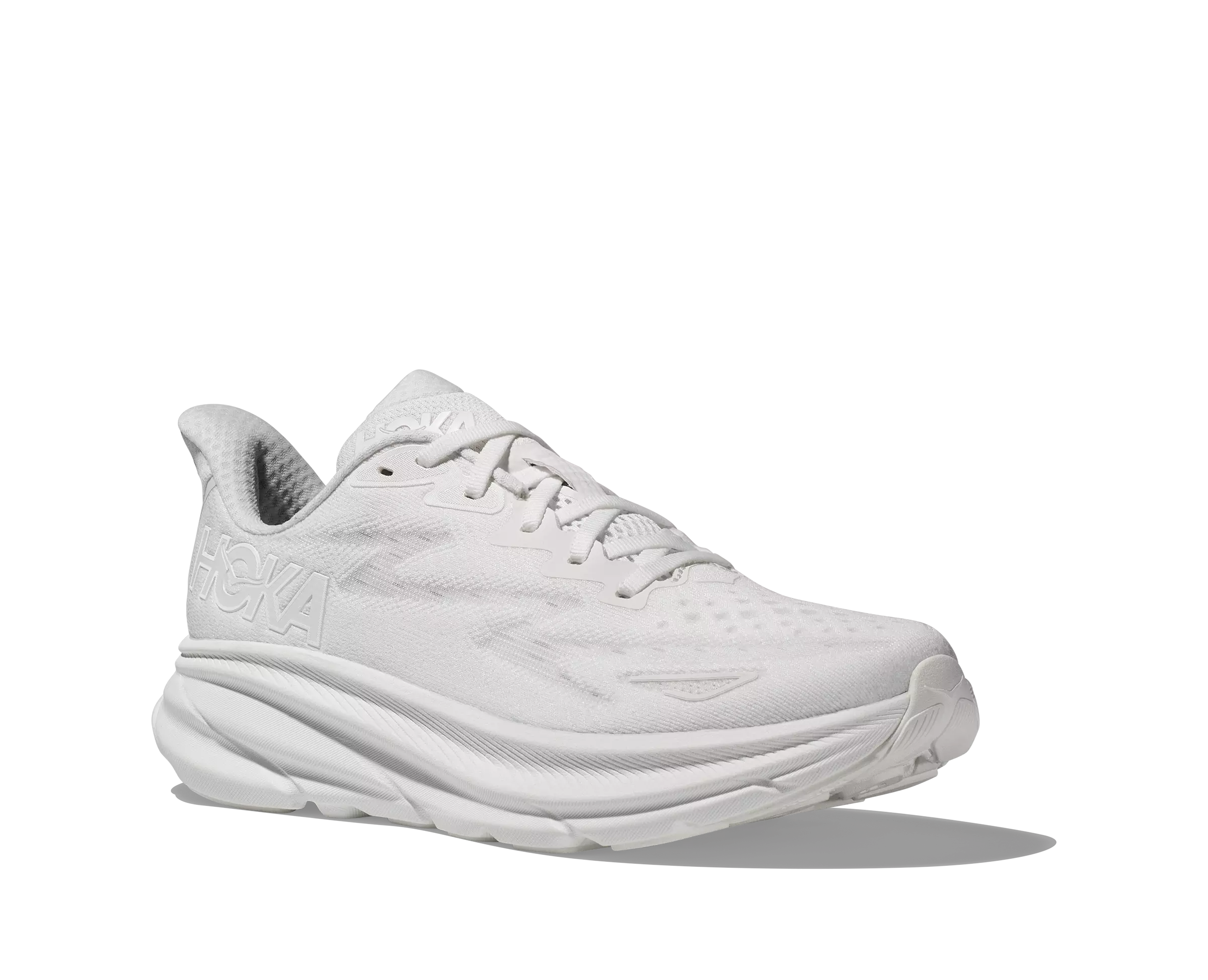 Hoka Clifton 9 "White/White" Women's Running Shoe - WHITE