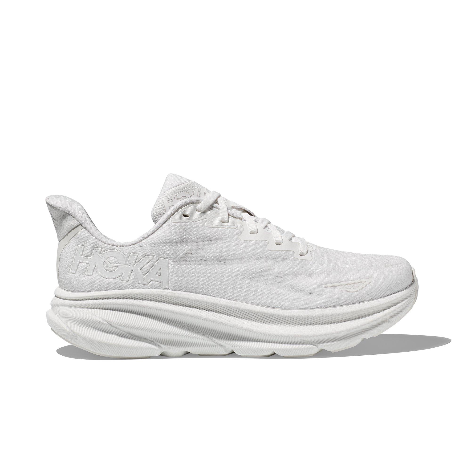 Hoka Clifton 9 "White/White" Women's Running Shoe - WHITE Thumbnail View 1