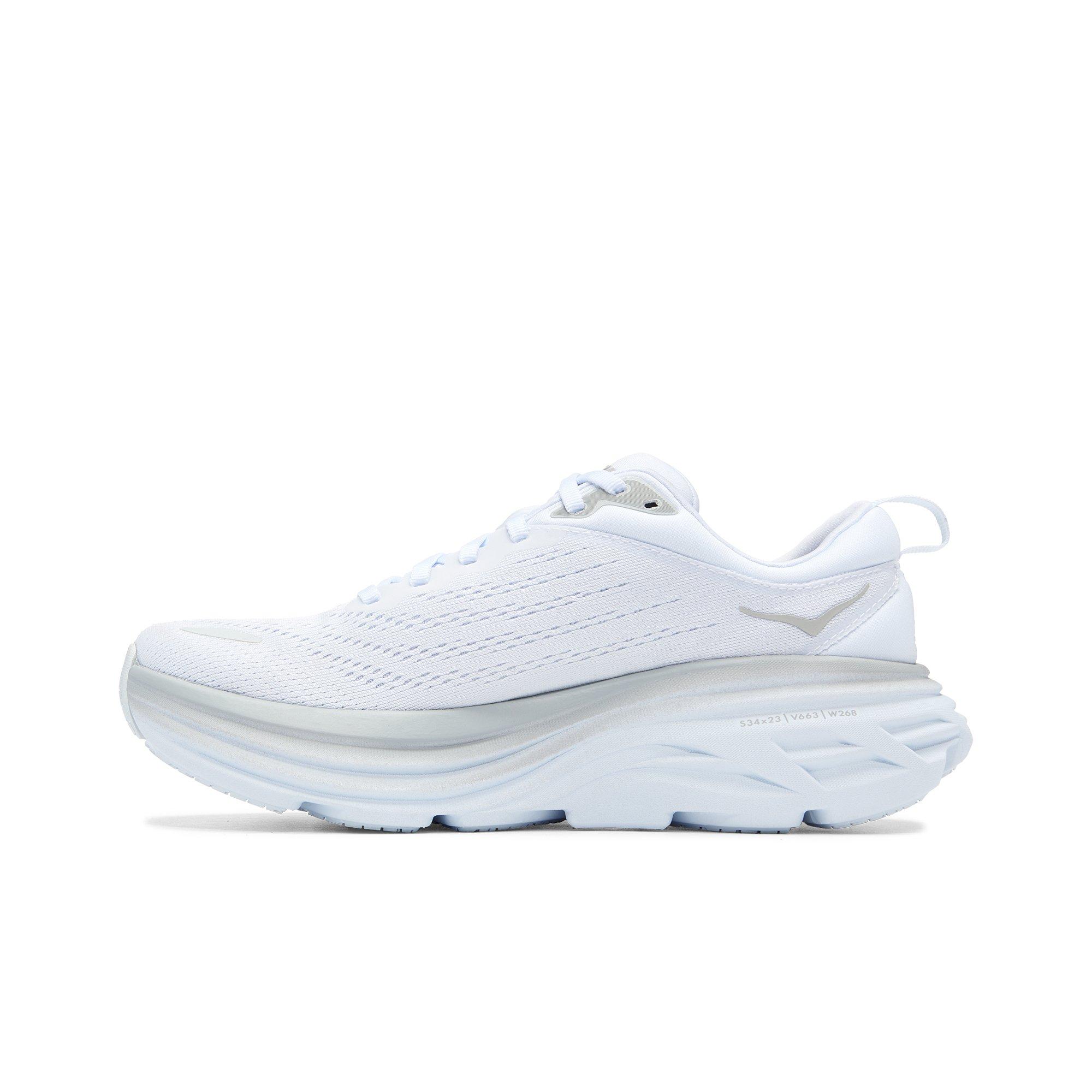 Hoka Bondi 8 "White/White" Women's Running Shoe - WHITE Thumbnail View 2