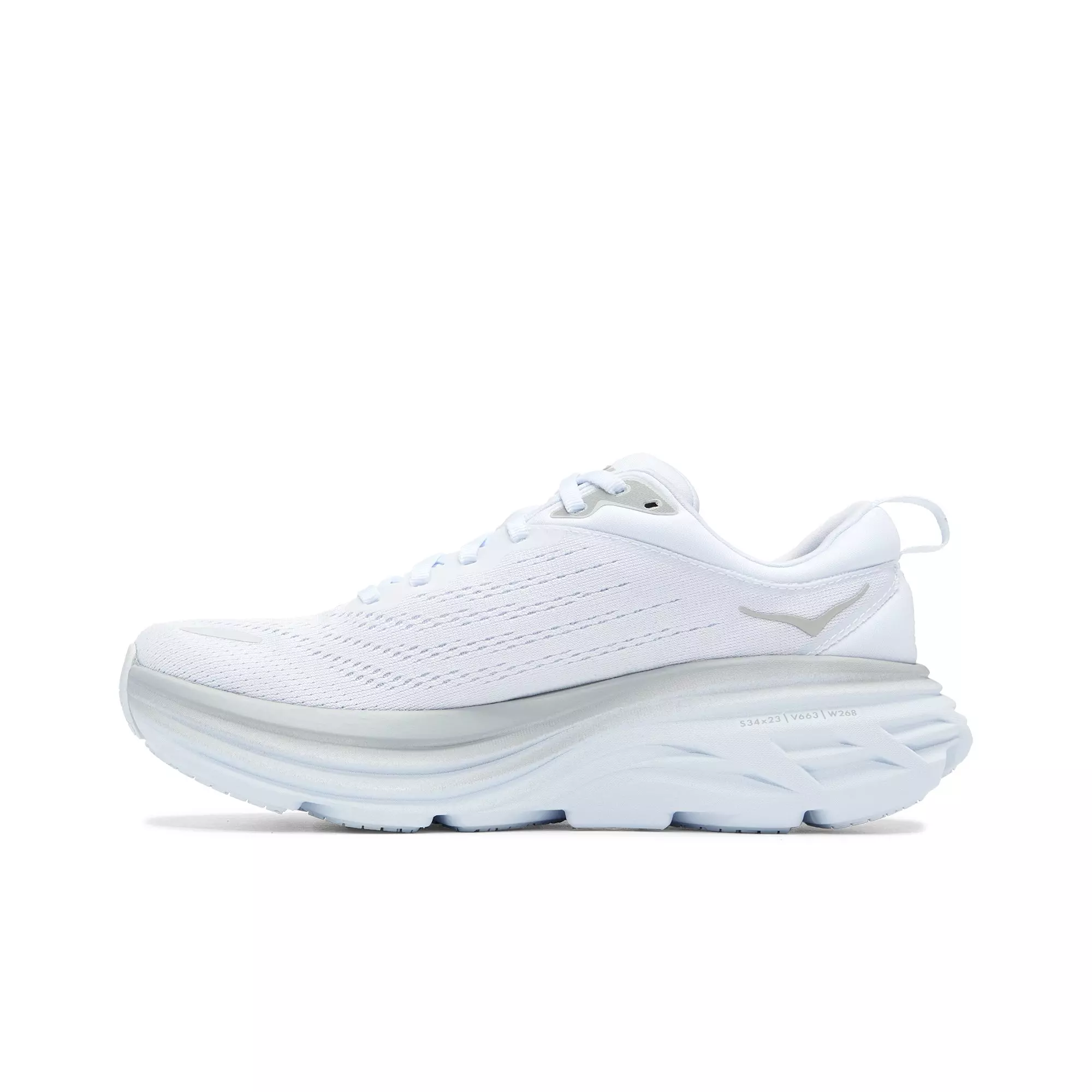 Hoka Bondi 8 "White/White" Women's Running Shoe - WHITE