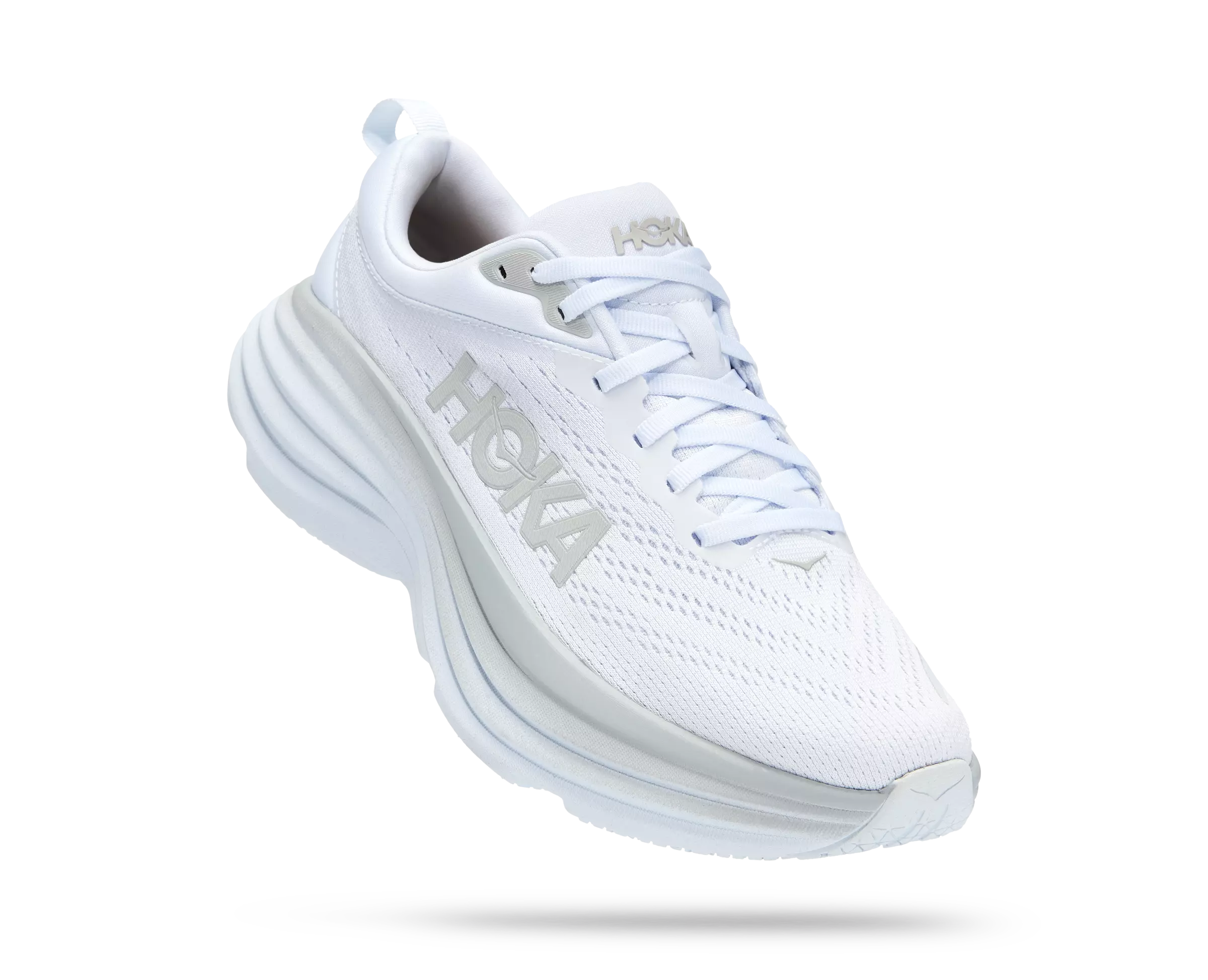 Hoka Bondi 8 "White/White" Women's Running Shoe - WHITE