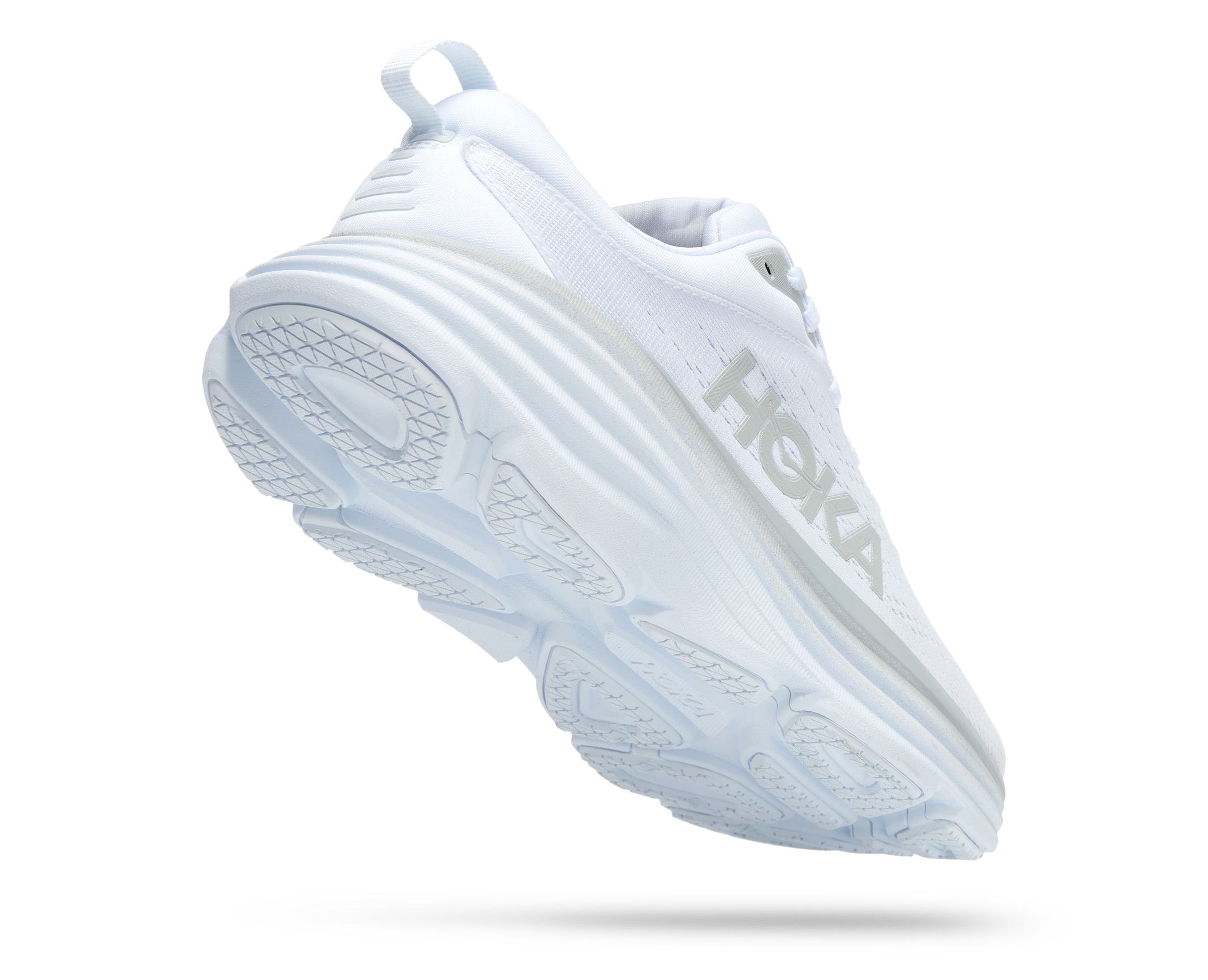 Hoka Bondi 8 "White/White" Women's Running Shoe - WHITE Thumbnail View 5