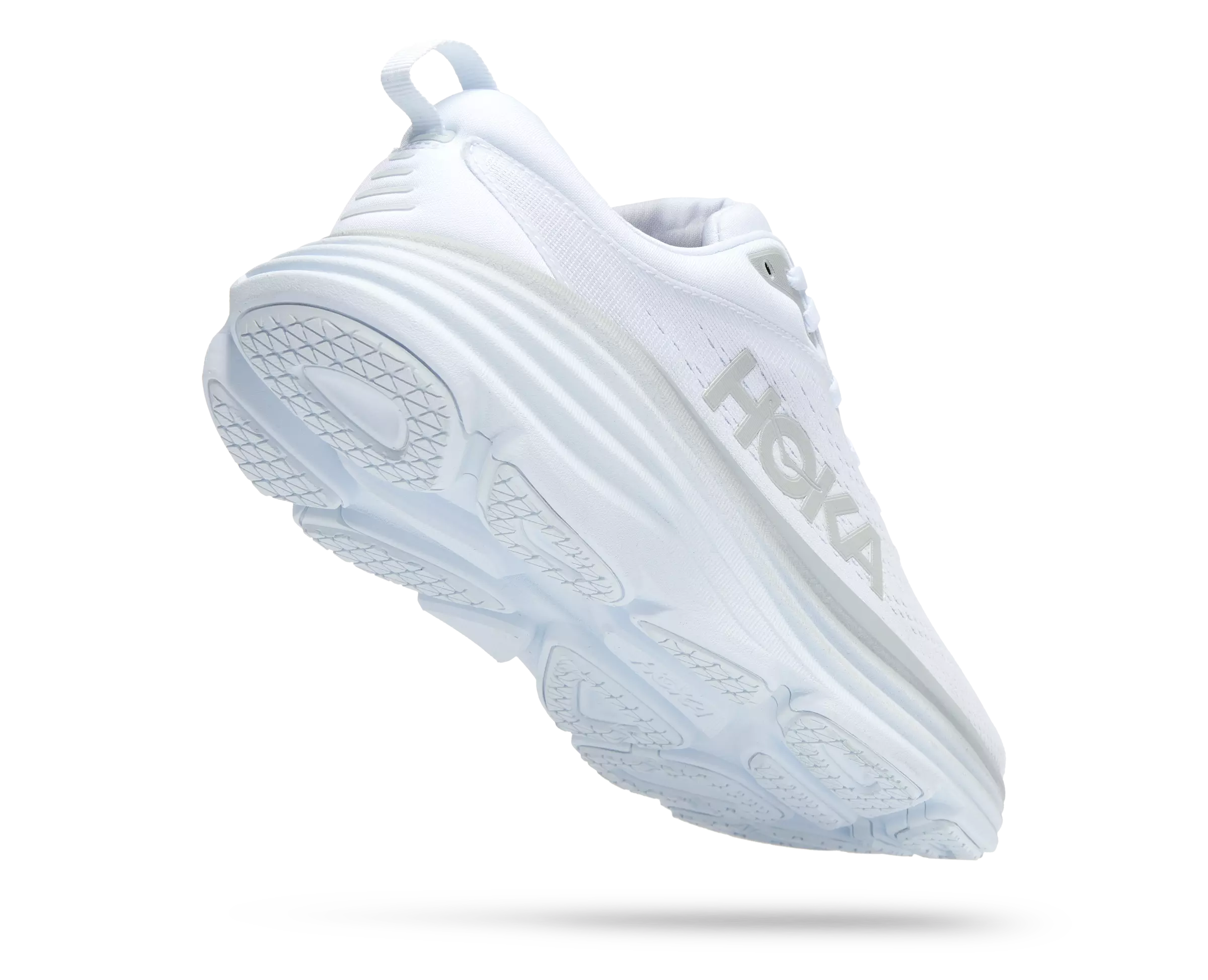 Hoka Bondi 8 "White/White" Women's Running Shoe - WHITE
