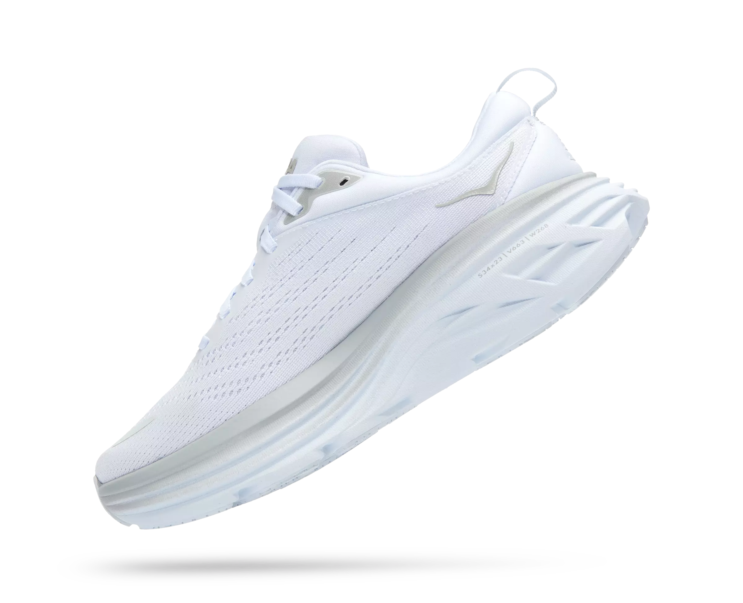 Hoka Bondi 8 "White/White" Women's Running Shoe - WHITE