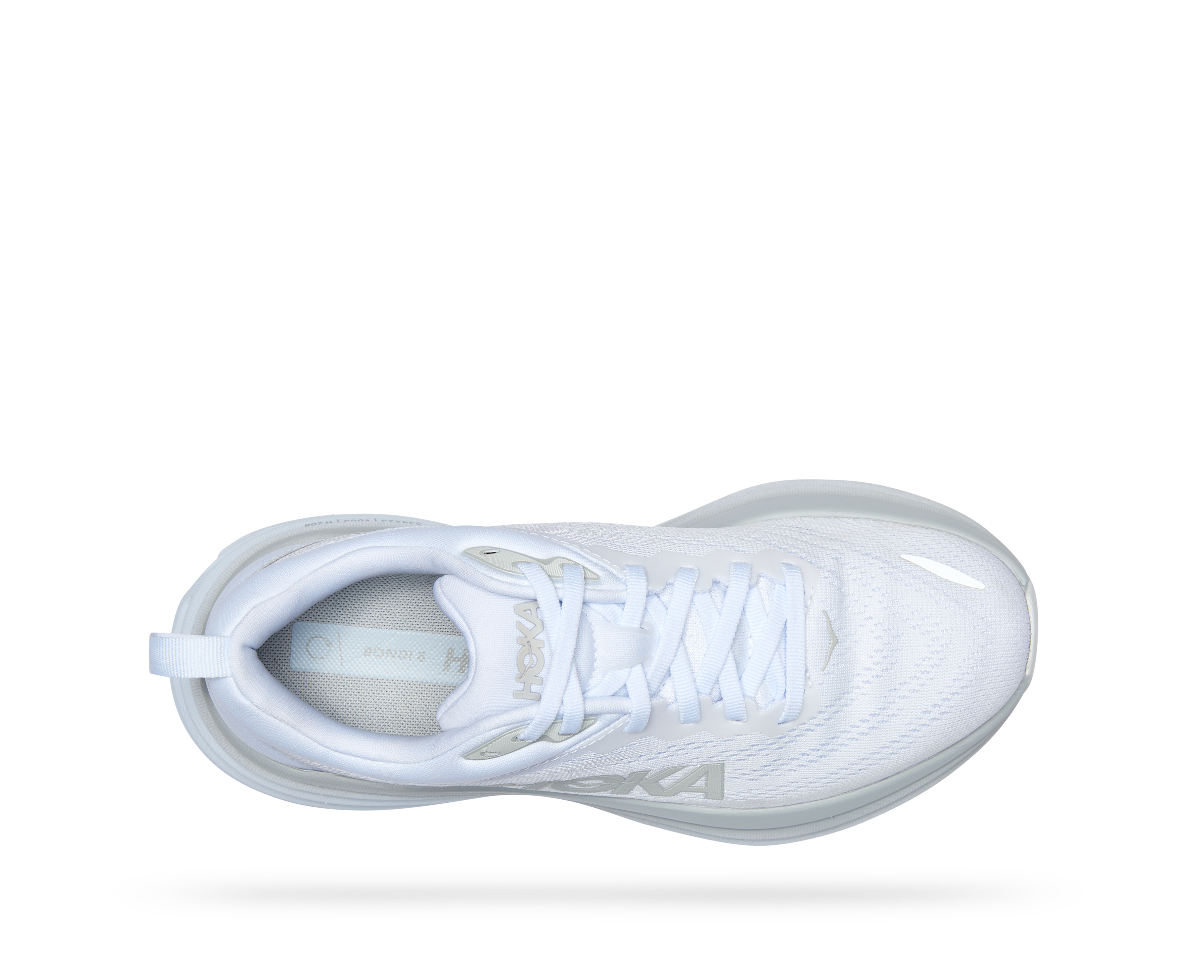 Hoka Bondi 8 "White/White" Women's Running Shoe - WHITE Thumbnail View 7