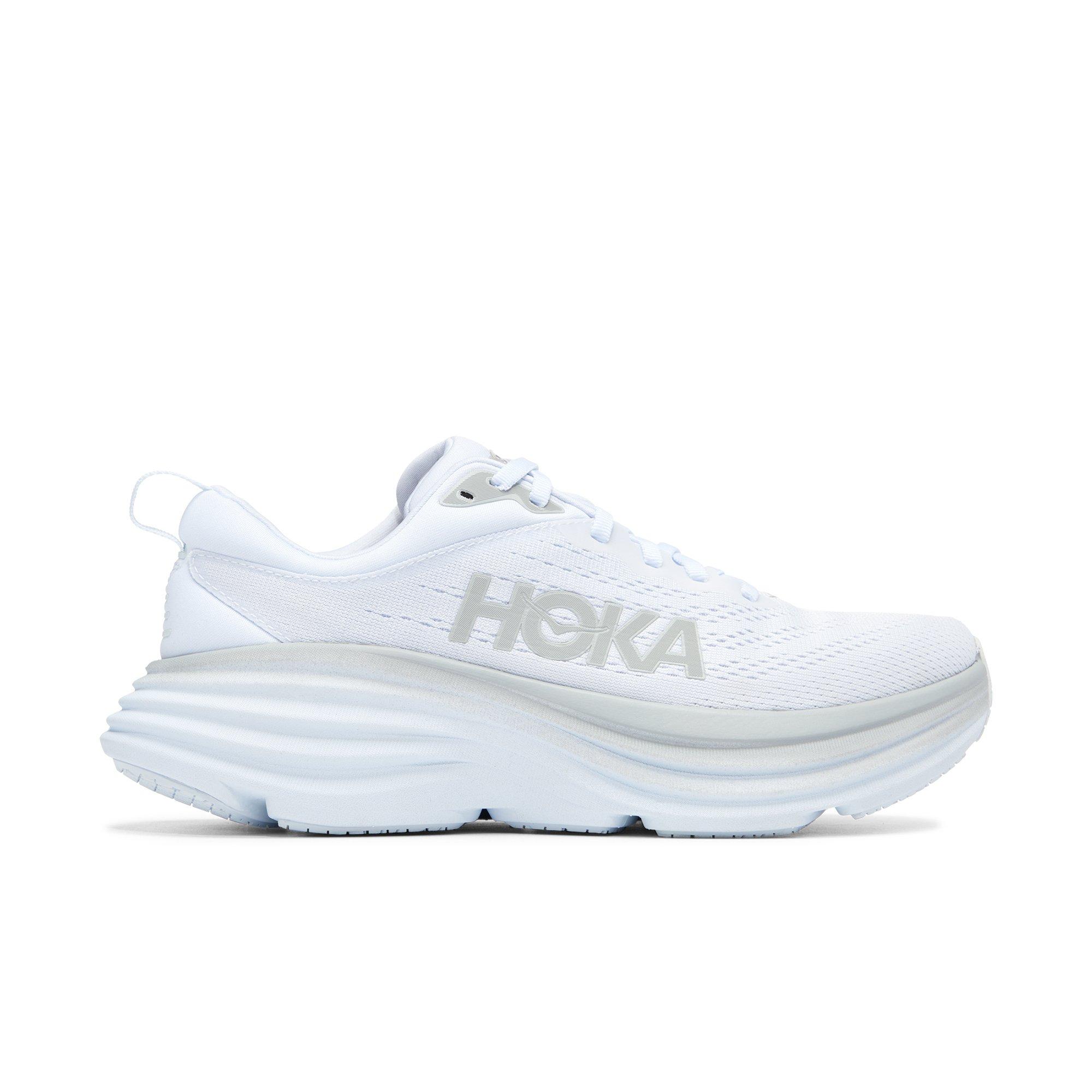 Hoka Bondi 8 "White/White" Women's Running Shoe - WHITE Thumbnail View 1