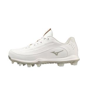 Mizuno Finch Elite 6 TPU "White/Gold" Women's Softball Cleat