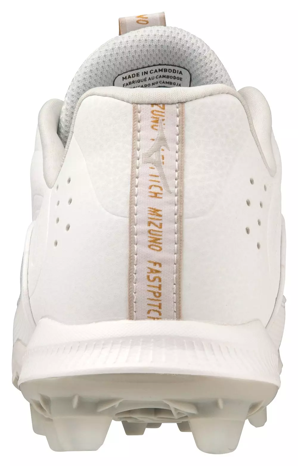 Mizuno Finch Elite 6 TPU "White/Gold" Women's Softball Cleat - WHITE